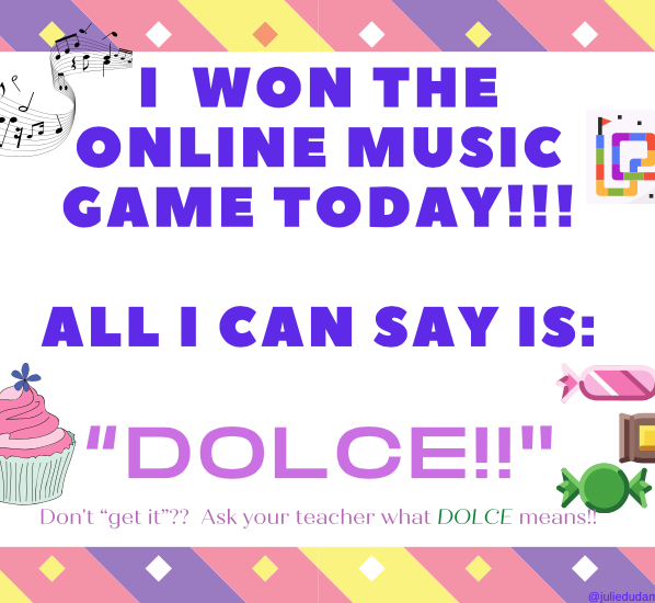 YOU Won the Online Music Game! — Julie Duda Music Studio