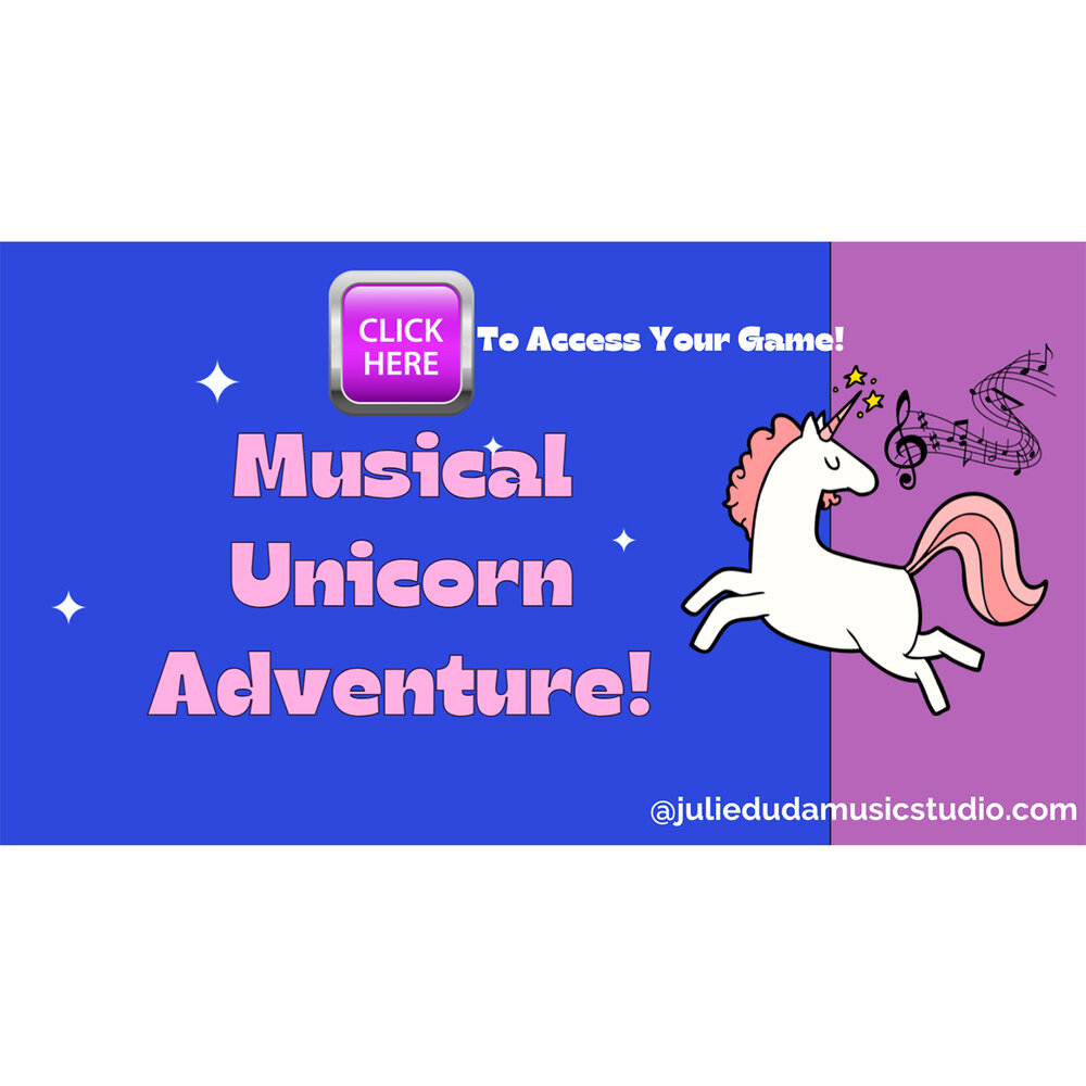 Digital Interactive Game-Musical Unicorn Adventure — Julie Duda Music Studio