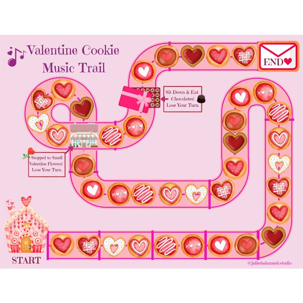 Valentine Music Cookie Trail-Julie Duda Music Studio — Julie Duda Music  Studio