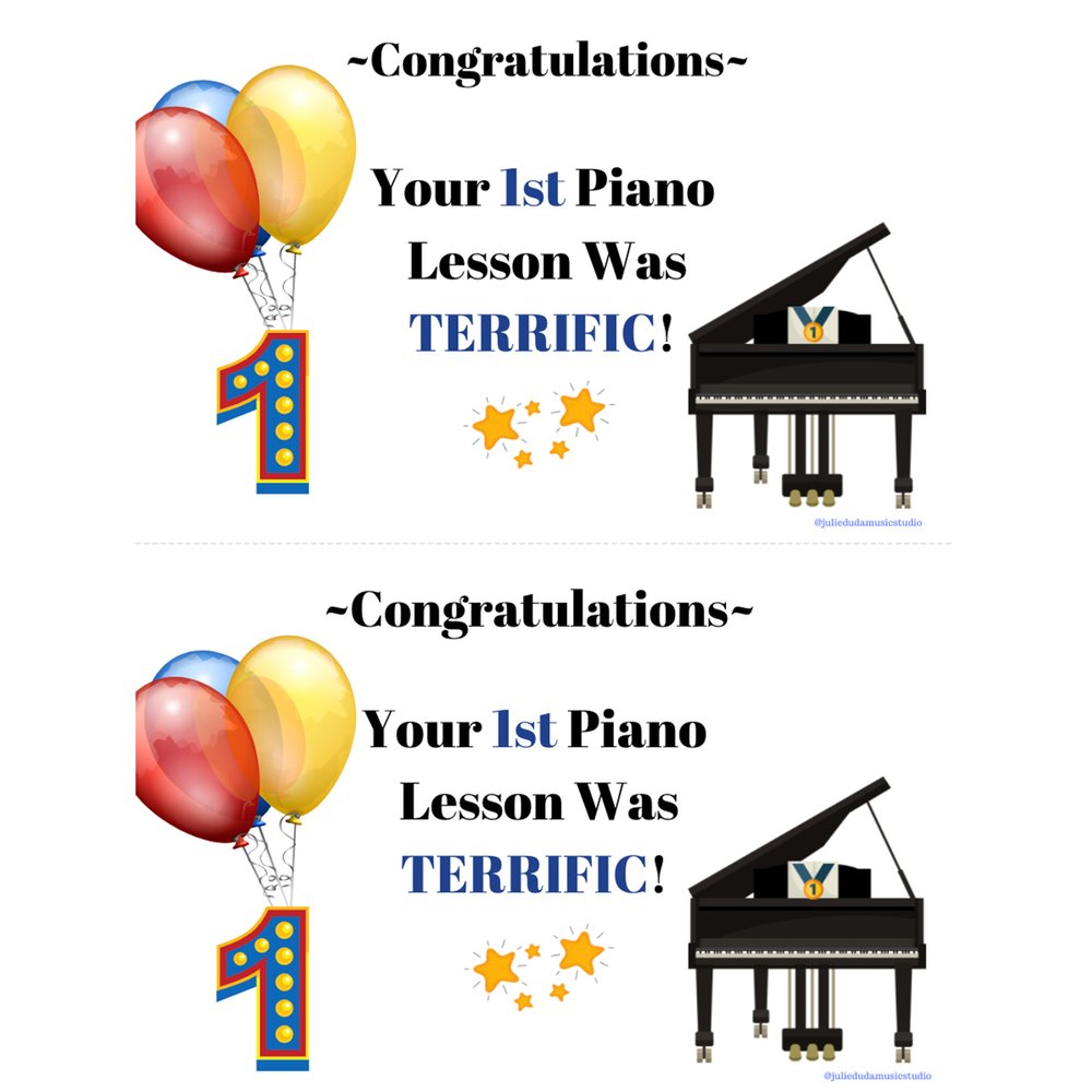 More Piano Photo Props For First Lesson Celebrations