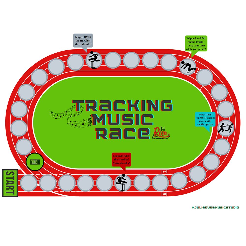 👟 Tracking Music Race Game — Julie Duda Music Studio