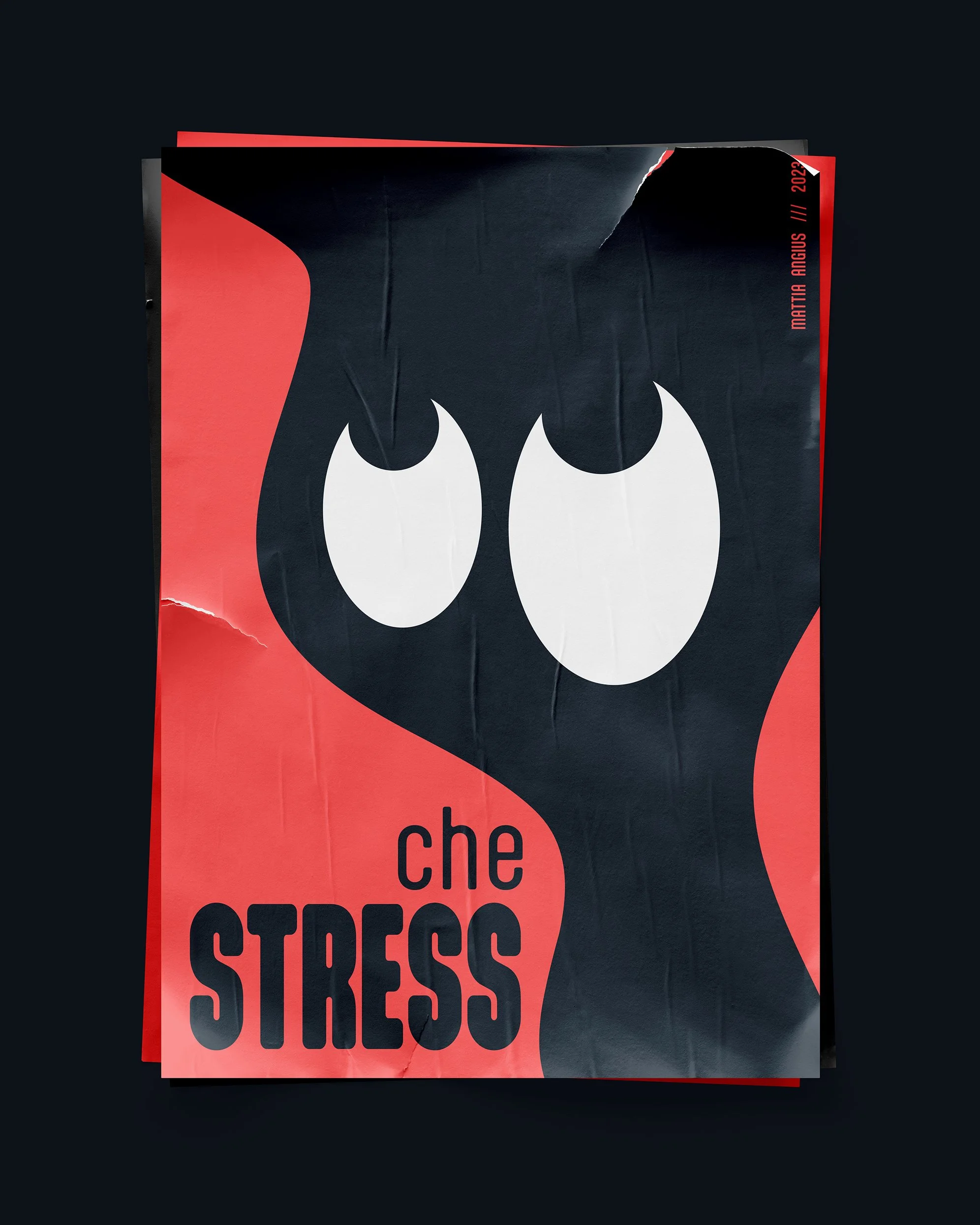 Secondo poster della serie "Che Stress" realizzato da Mattia Angius