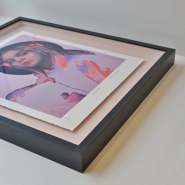 'Eclipse' Giclee print closeup in frame