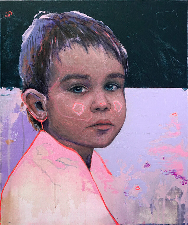 Baby Blue' Oil on canvas, 55 x 65cm (sold)