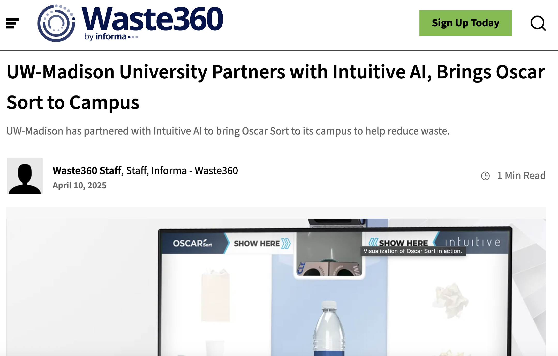 Oscar Sort AI Recycling Assistant