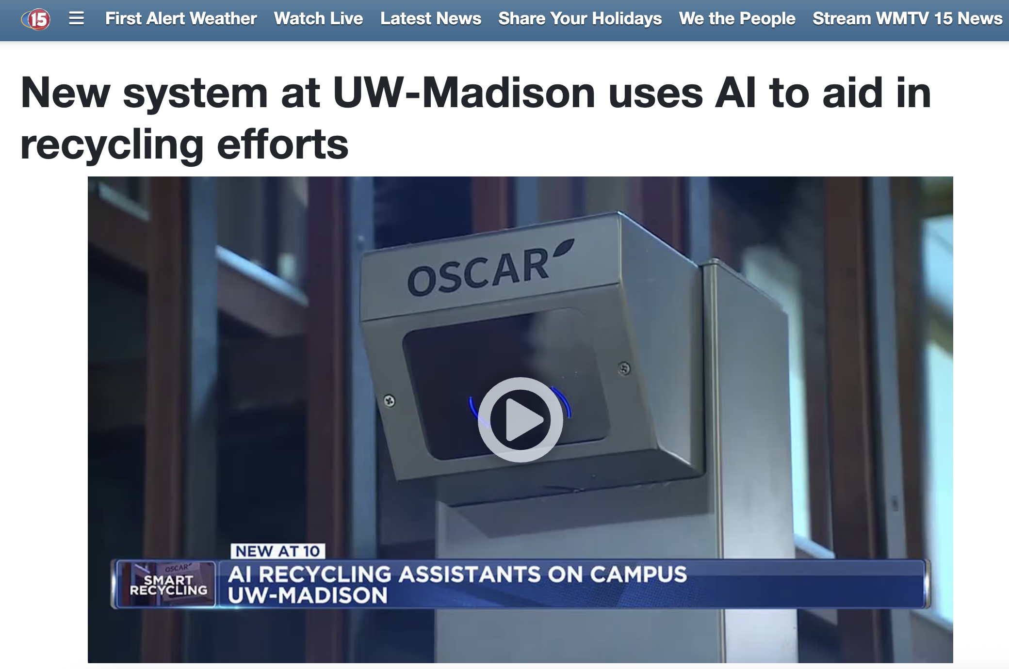Oscar Sort AI Recycling Assistant