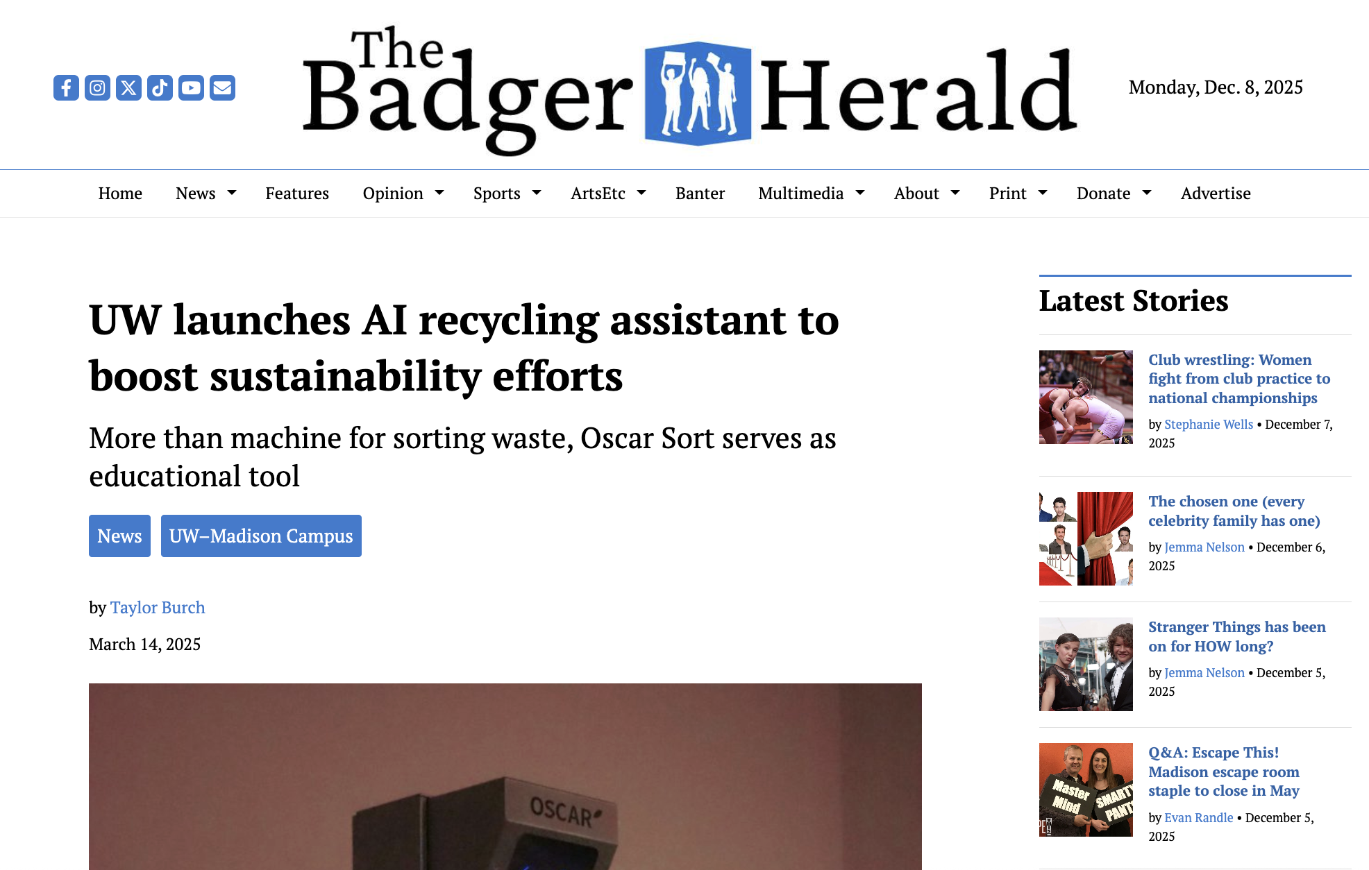 Oscar Sort AI Recycling Assistant