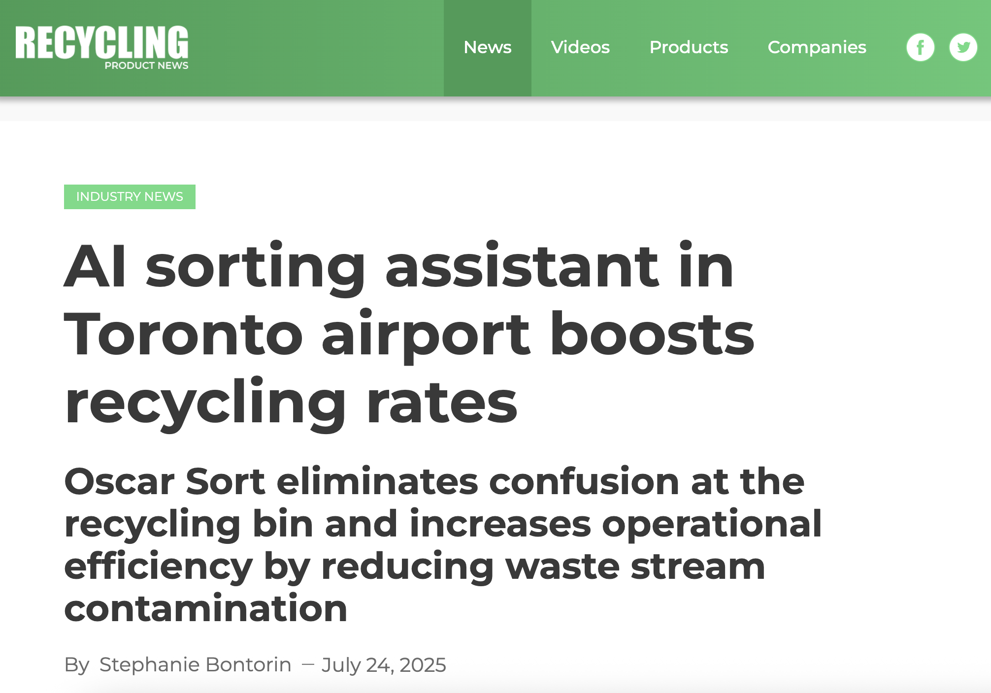 Oscar Sort AI Recycling Assistant