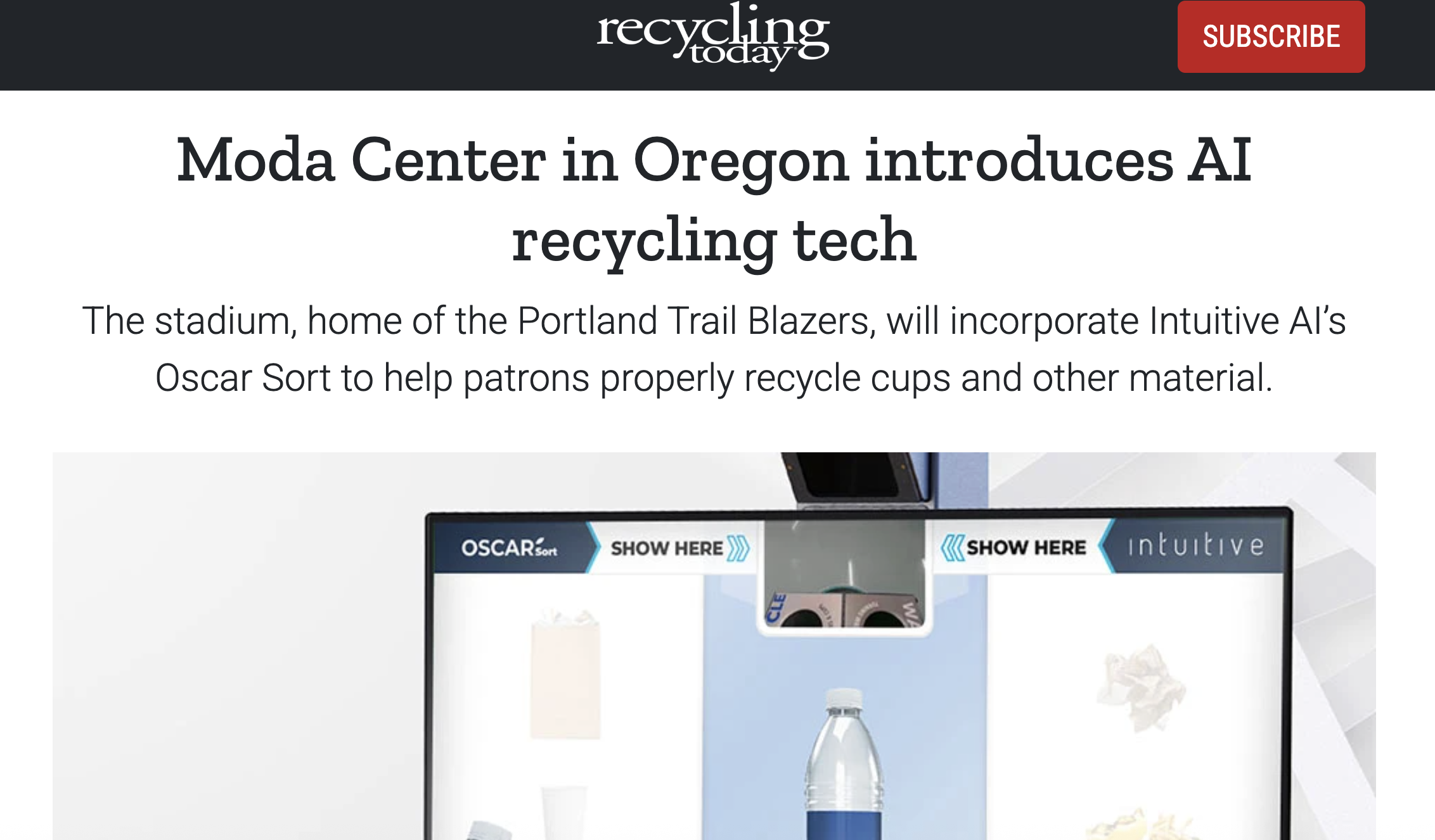 Oscar Sort AI Recycling Assistant