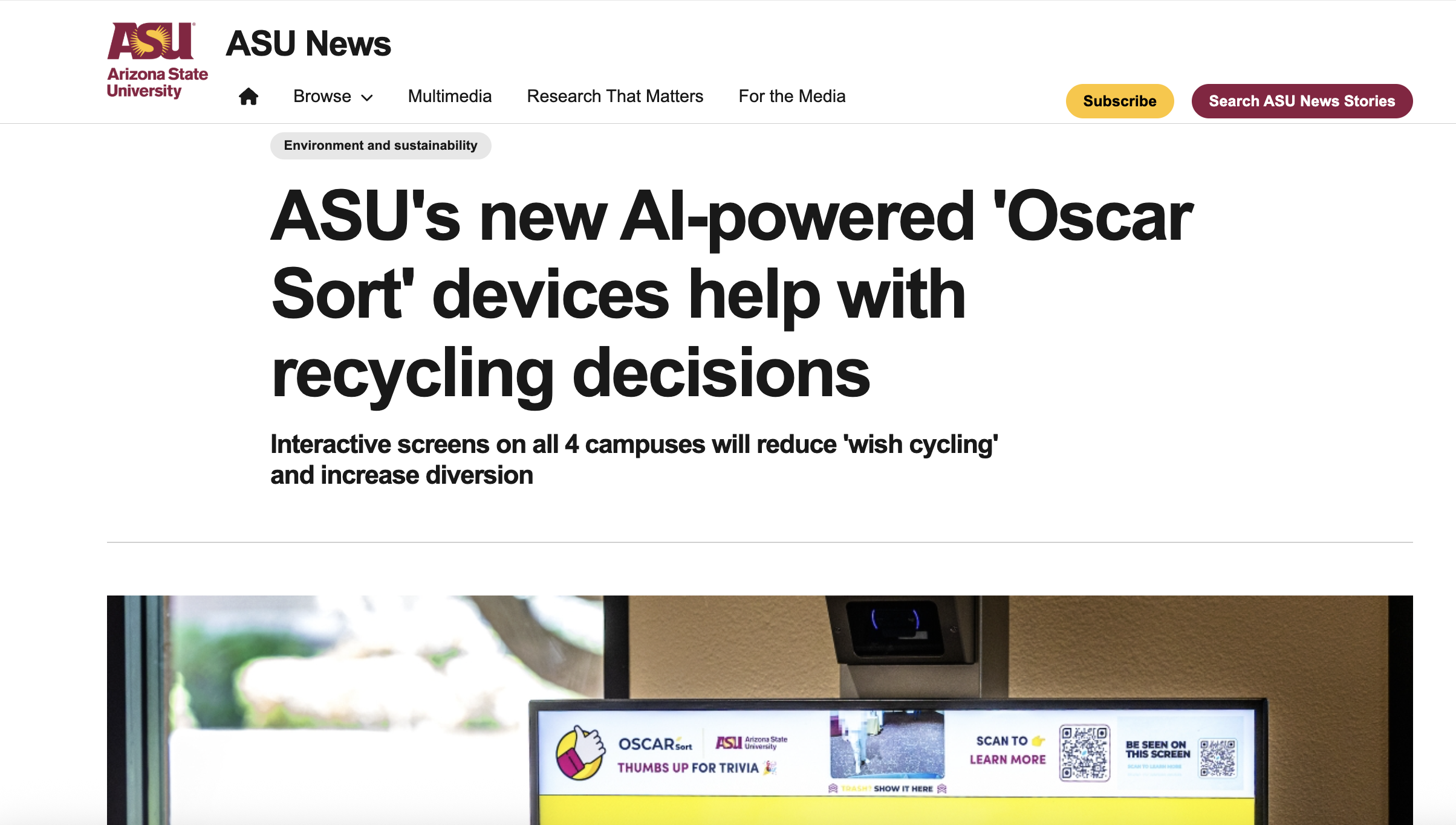 Oscar Sort AI Recycling Assistant