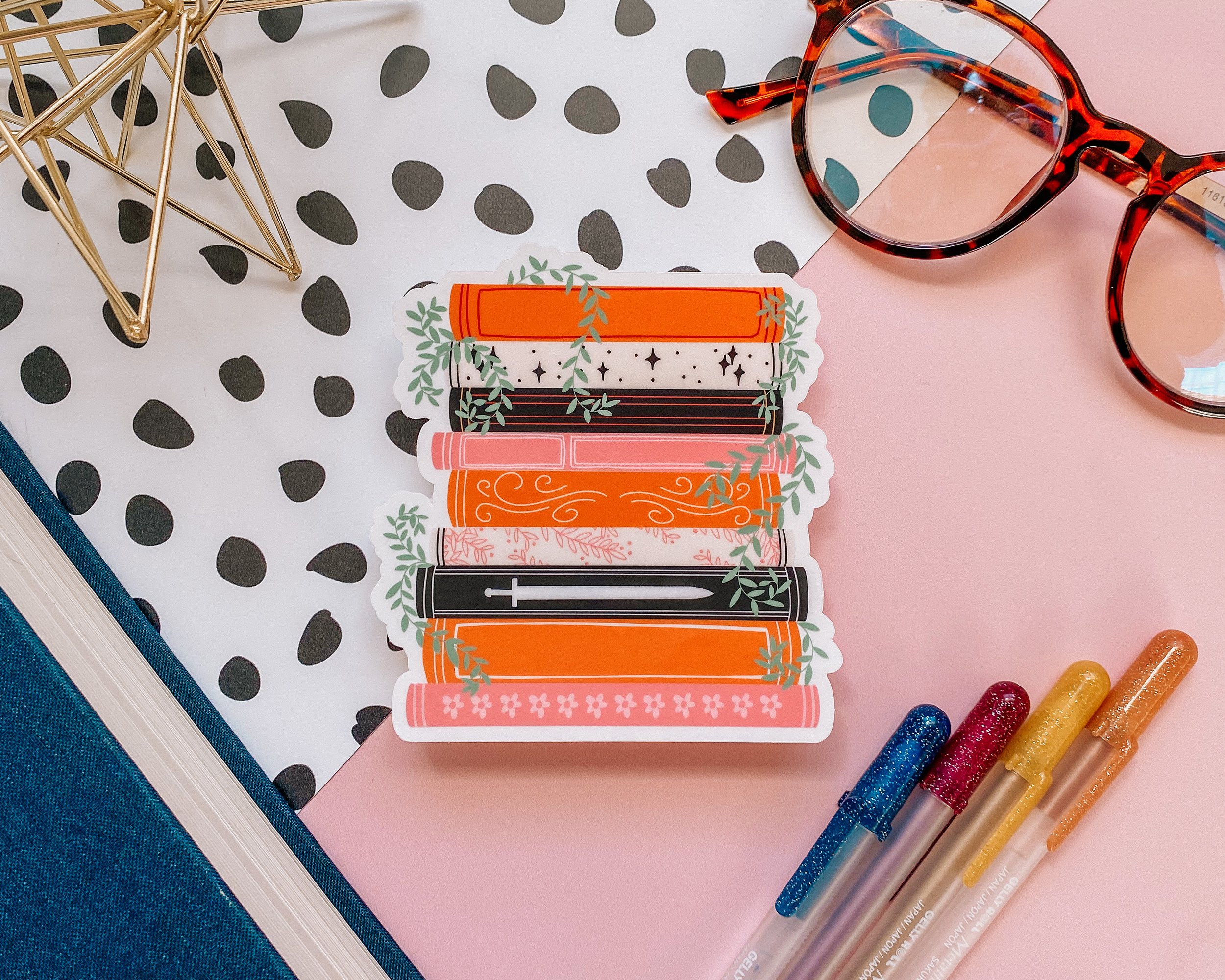 Book Stack Sticker