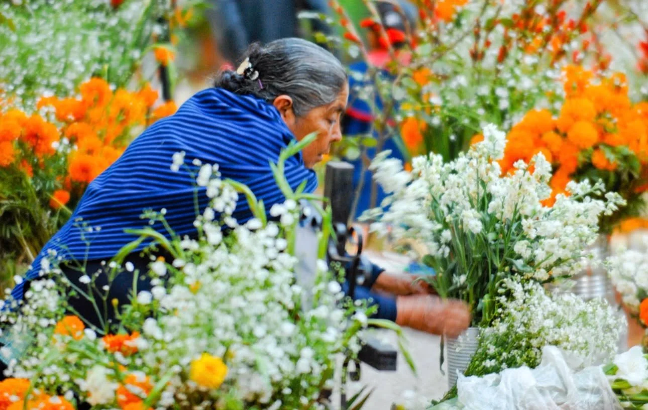awaiting their arrival tonight. 

#traditions #culture #meico #d&iacute;ademuertos #michoacan #flowers #ofrenda #departed #halloween