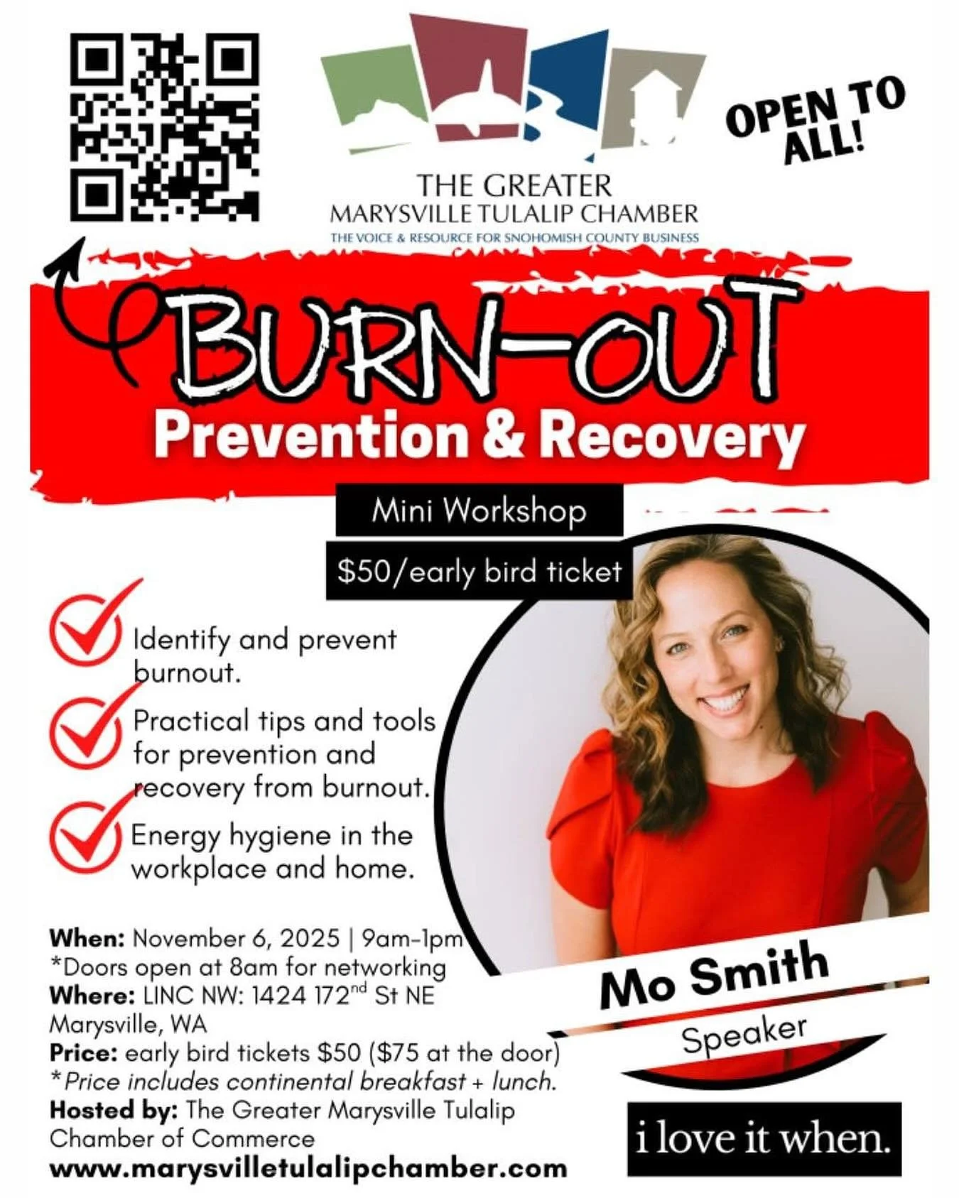 Have your ticket yet?! 
Join me next Thursday, November 6th from 8am-1pm for a Burn-Out Prevention & Recovery mini workshop! This workshop is open to everyone so bring your team, colleagues, friends and family.
Sponsored by: Core Contractors! @c