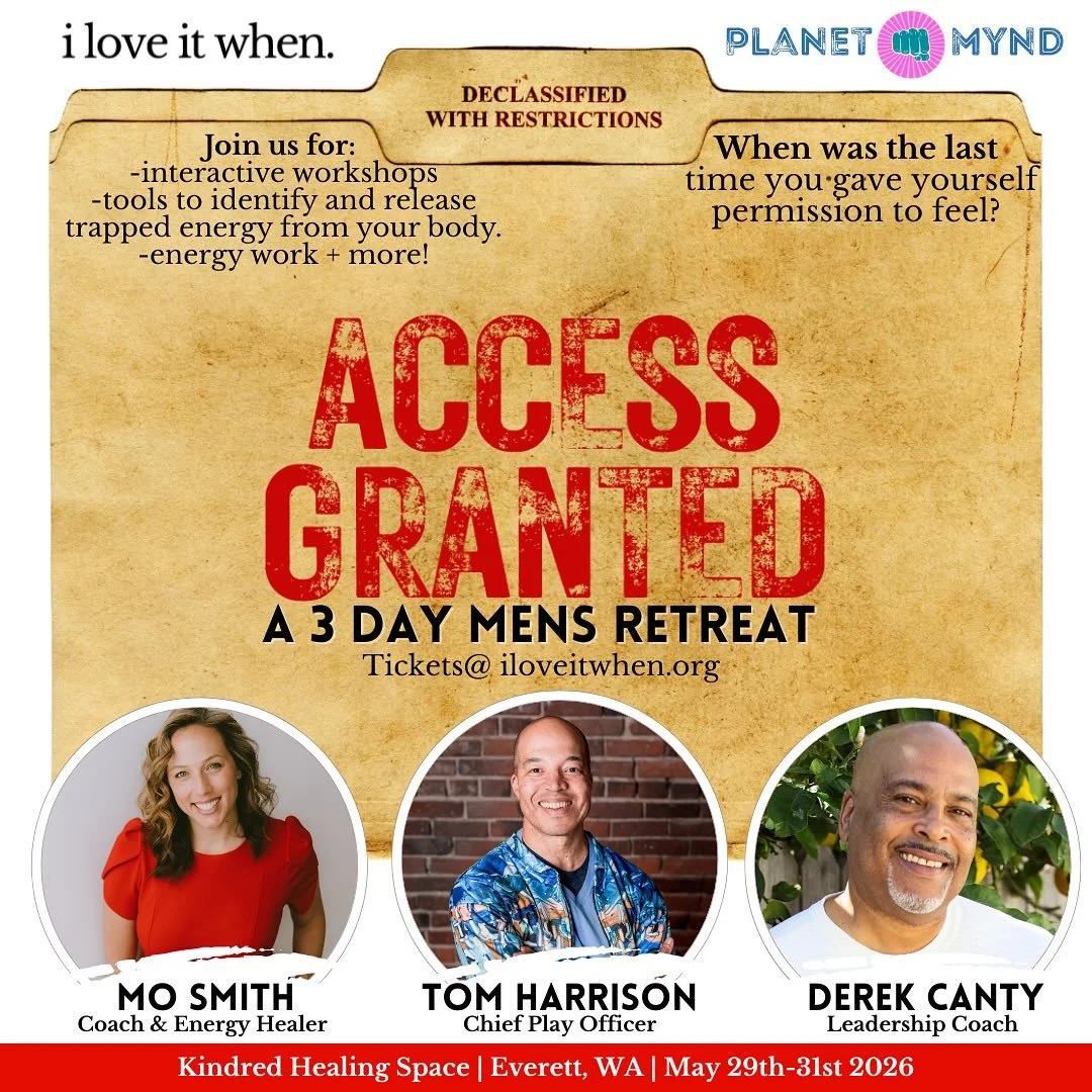 Special Announcement! 📣 
Access Granted: A 3 Day Mens Retreat&nbsp;

When: May 29-31st 2026&nbsp;
Where: Kindred Healing Space in Everett, WA&nbsp;
Who: This retreat is for men and anyone who identifies as a man.&nbsp;
Early Bird Ticket Price: $1,55
