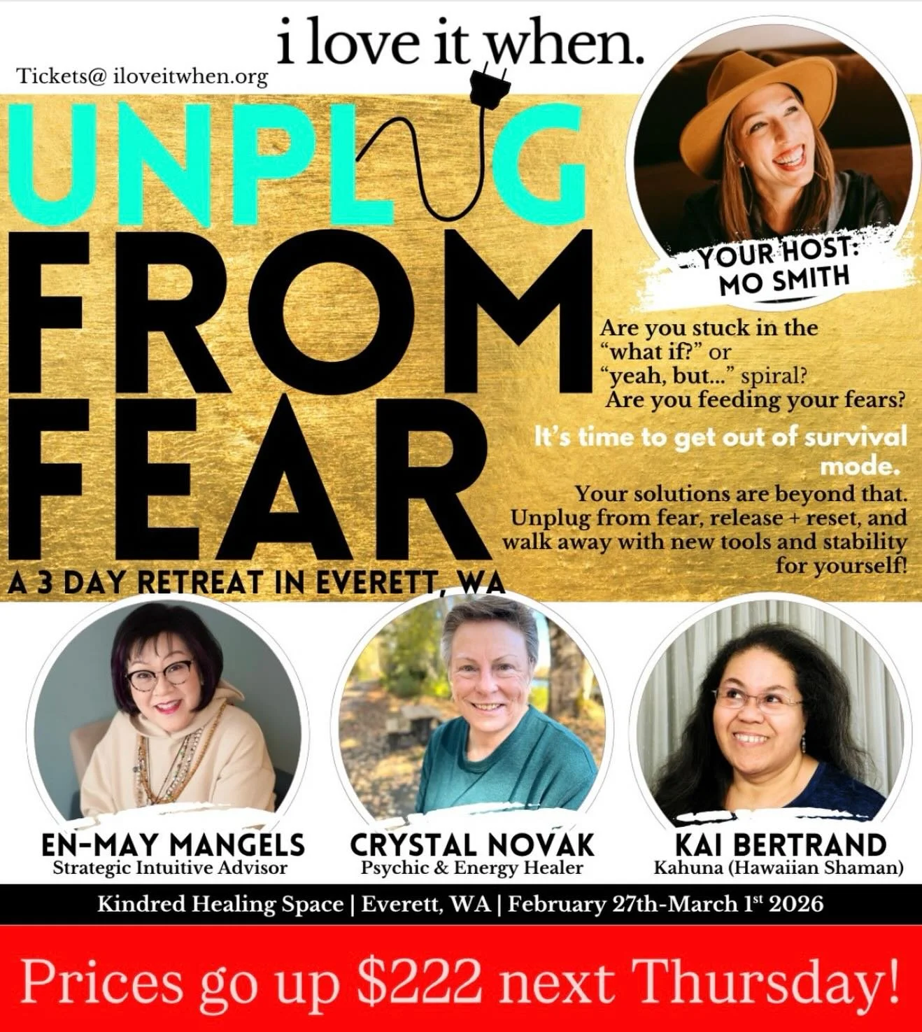 Ticket prices go up $222 next Thursday, 1/1/26!
Just 60 days until the next retreat 😍

It&rsquo;s time to get out of survival mode. Once you&rsquo;re locked in survival- everything else becomes superfluous. Your solutions are beyond that. 

Unplug F