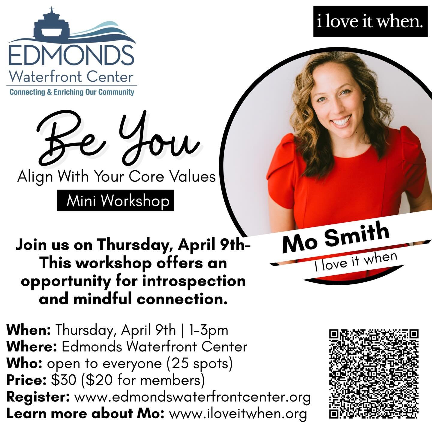 20 tickets left! Class is next Thursday at the Edmonds Waterfront Center on April 9th from 1-3pm 🎉

Register via: https://www.edmondswaterfrontcenter.org

This workshop offers an opportunity for introspection and mindful connection, designed for tho