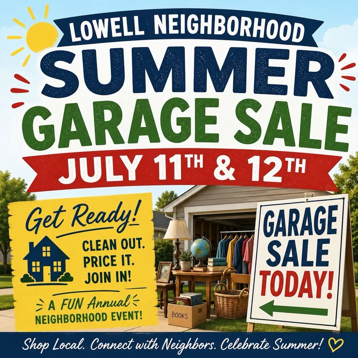 Garage sale tomorrow (SATURDAY), July 11th and Sunday, July 12th in the Lowell neighborhood of Everett, WA.

👉🏼Scroll to see the location- all around Lowell Park. East of I-5 and south of 41st St.

Tom and I will be out both days from about 8am-1pm
