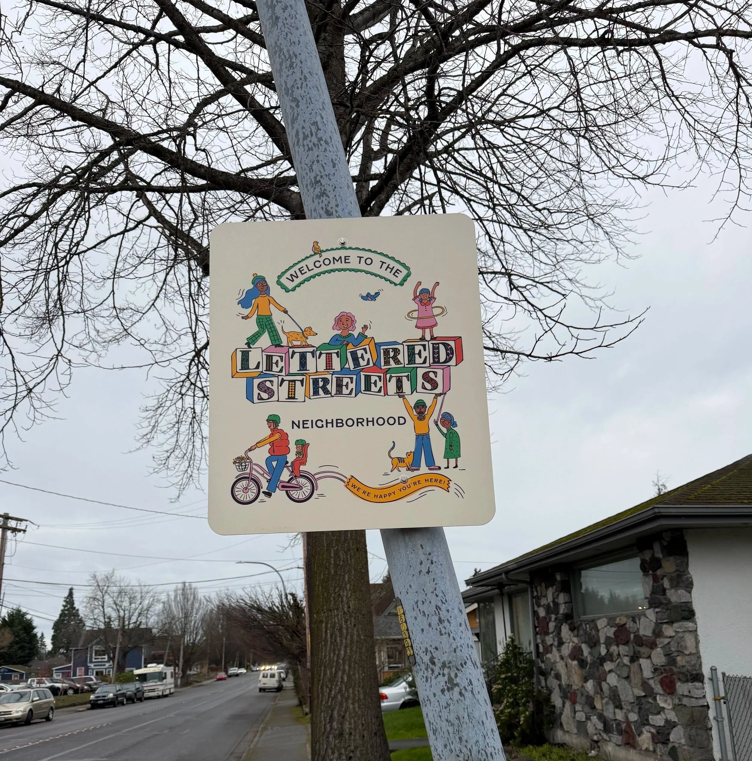 Lettered Streets Neighborhood Sign