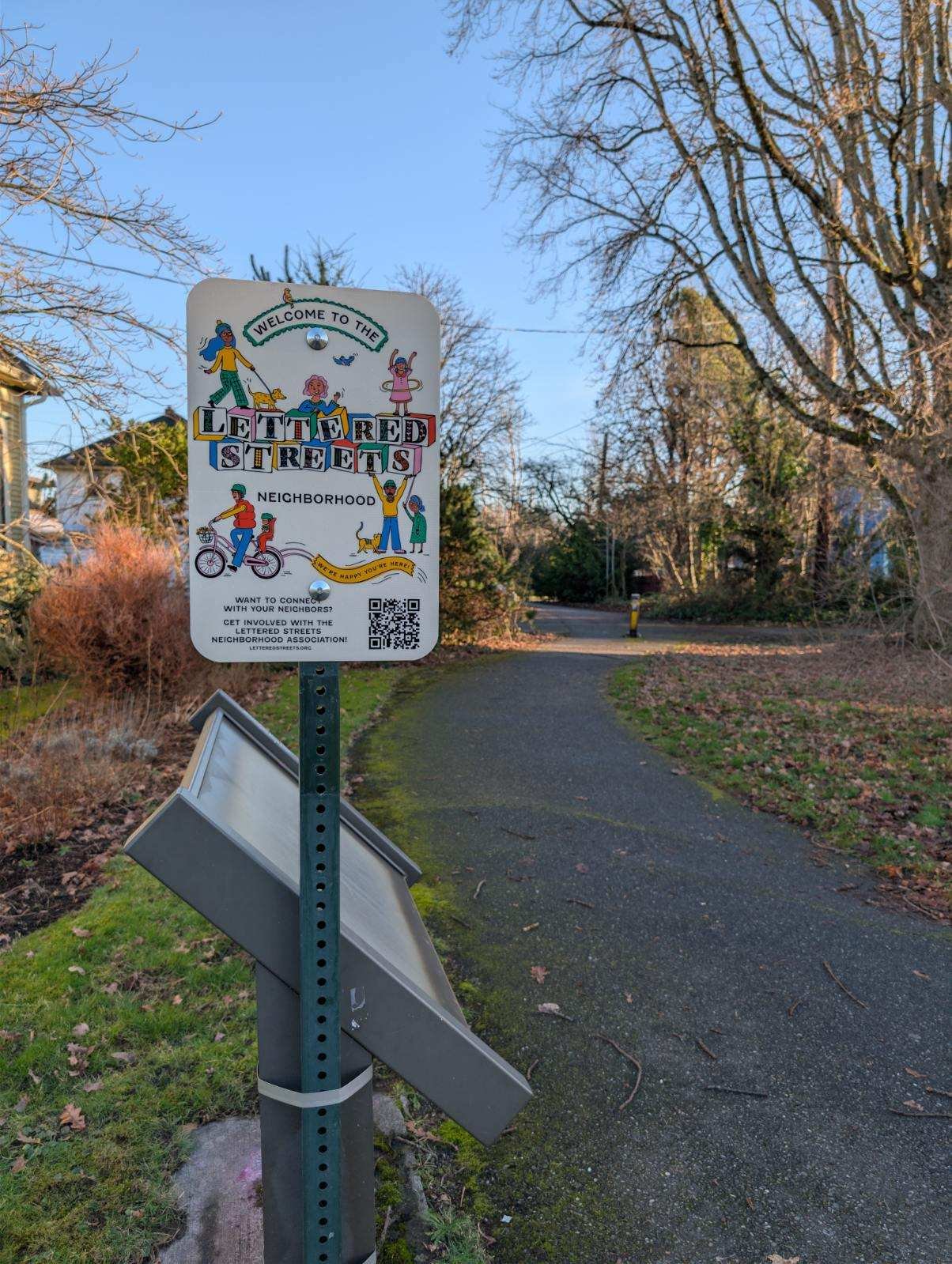 Lettered Streets Neighborhood Sign