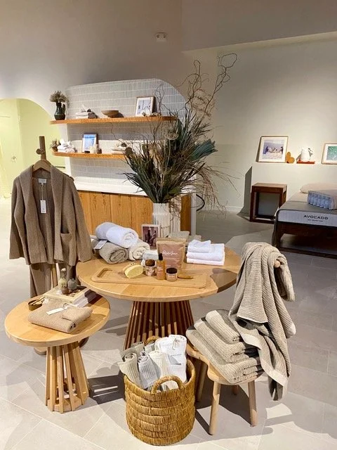 Bespoke arrangement of dried palms and grasses for a luxury brand store.