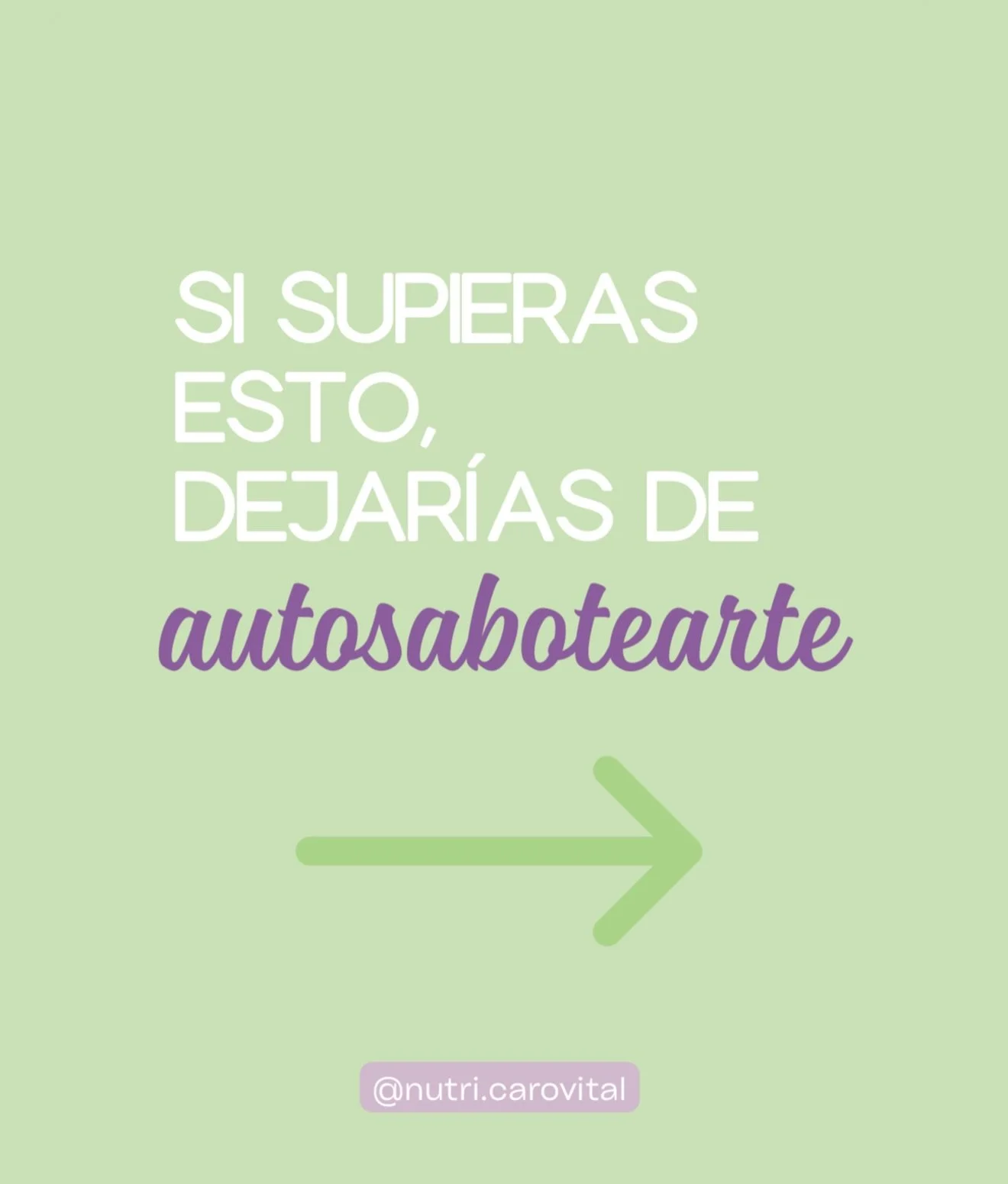 A veces no es falta de disciplina&hellip;
es una creencia que te dice &ldquo;no puedo&rdquo;
y sin darte cuenta te mantiene exactamente en el mismo lugar. 💚@nutri.carovital
 #nutricioncampeche #nutricionmerida #saludybienestar #estudiovital