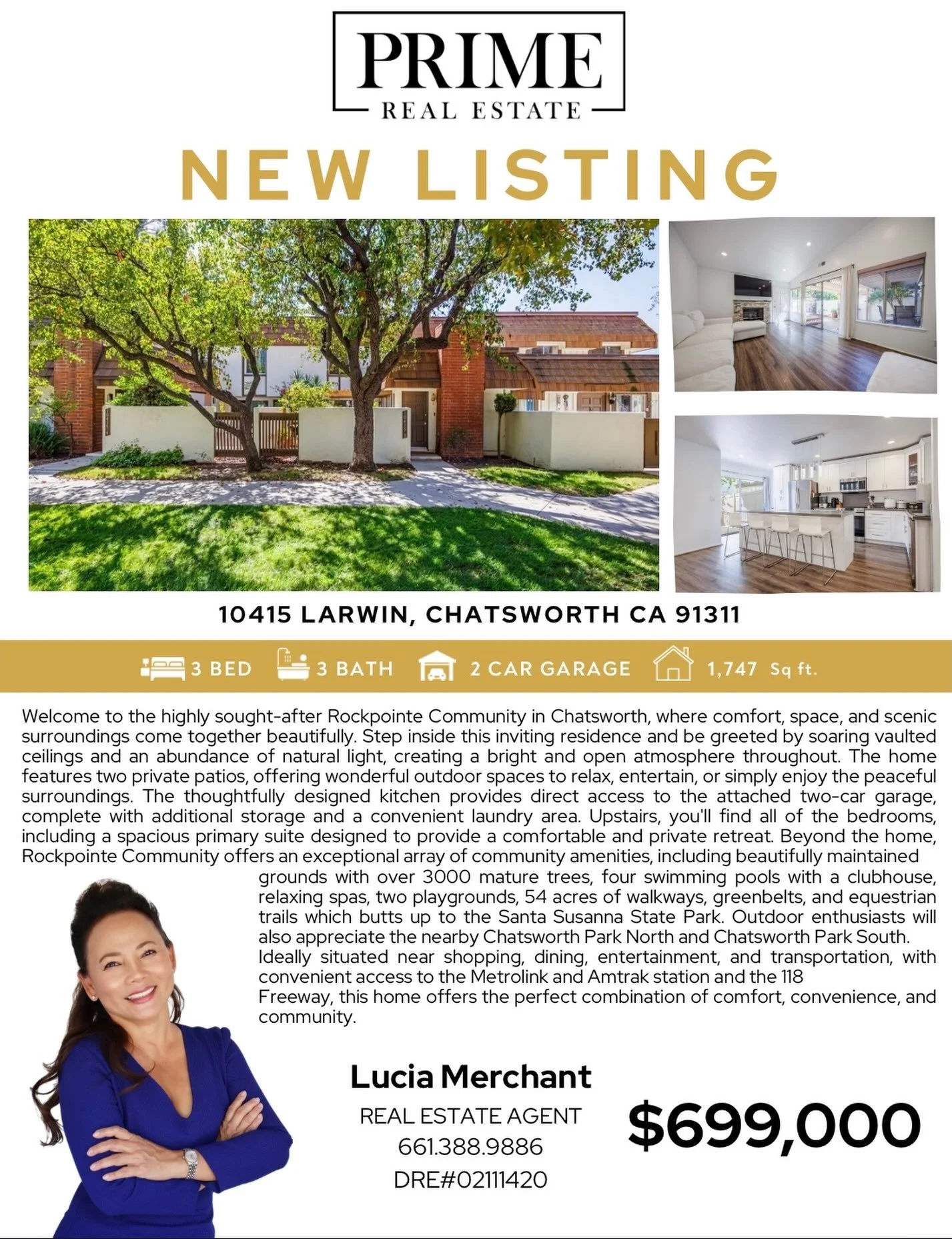 I&rsquo;m excited to help this young family take the next step as they prepare to move into a bigger home. I&rsquo;m proud to represent them in the sale of their beautiful home in the highly desirable Rockpointe Community in Chatsworth. If you or som