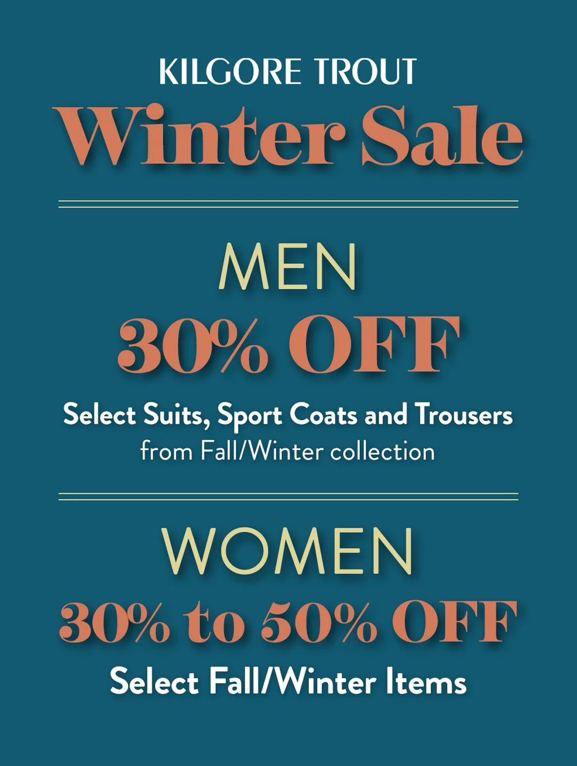Men's &amp; Women's Winter Sale
