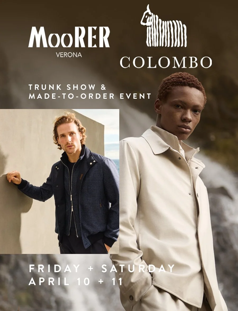 MooRER &amp; Colombo Trunk Show &amp; MTO Event - April 10 +11