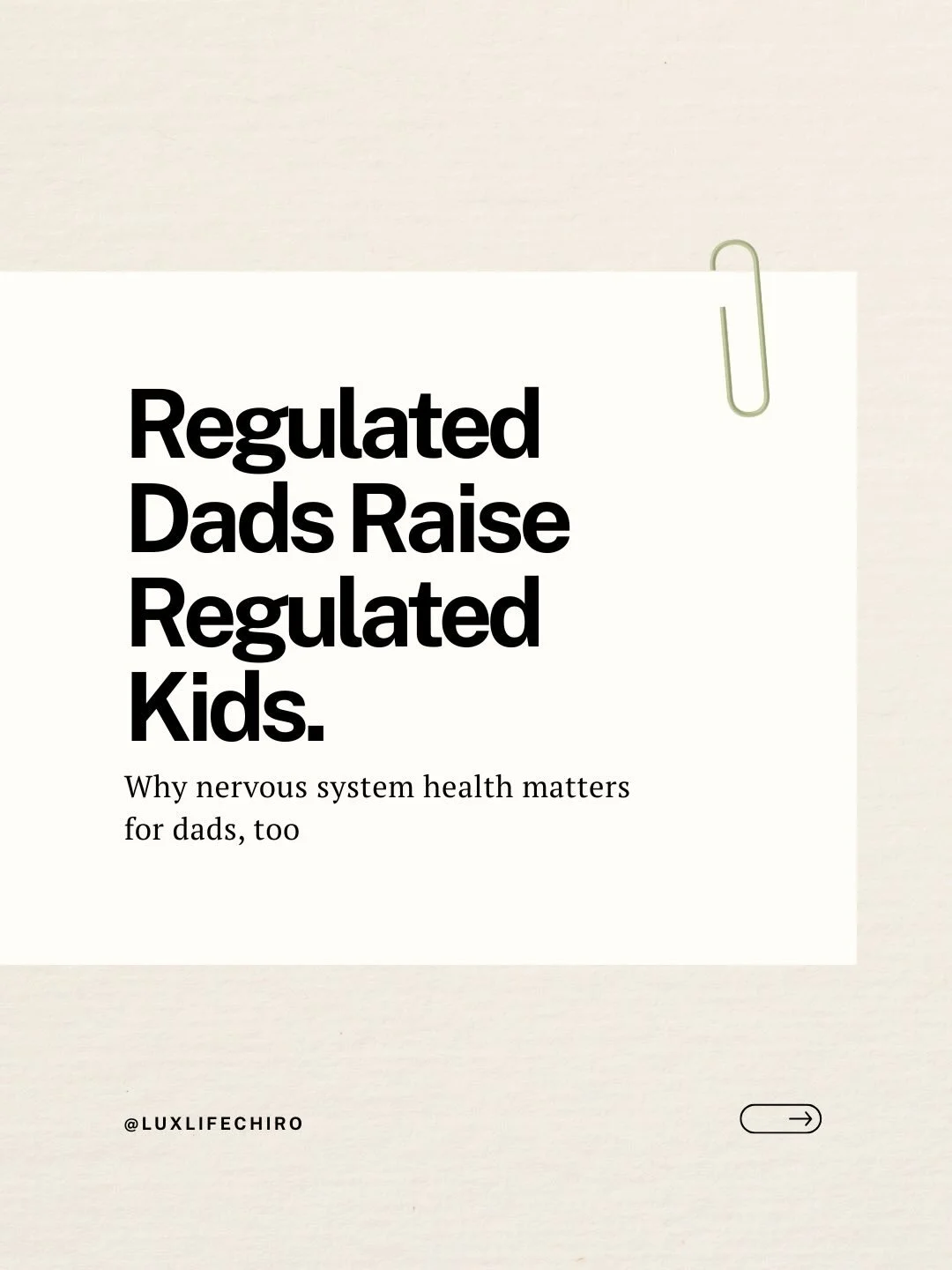 We talk a lot around here about helping kids regulate their emotions, focus better, sleep better, and feel calmer. 

But here's what we don't talk about enough: kids learn regulation from the adults around them 👀

Yep, that includes you, dad! 👨🏾 
