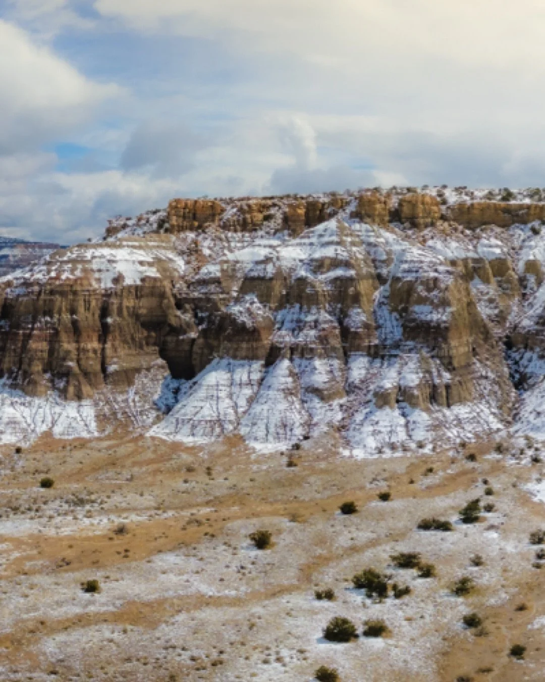 Snow in the desert!

Another photo from New Mexico. When I went in March of last year I was surprised at how cold it was and even more surprised to see snow in the desert. I don&rsquo;t typically associate the snow with high desert and mesas but I gu