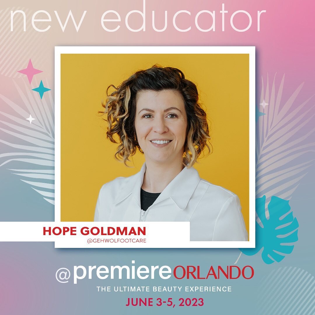Up next: Premiere Orlando with @gehwolfootcare!

I am excited to attend @premierebeautyshows for the first time! We&rsquo;ll be offering classes both days and offering special show offers at our booth #2415.

Let me know in the comments if I&rsquo;ll