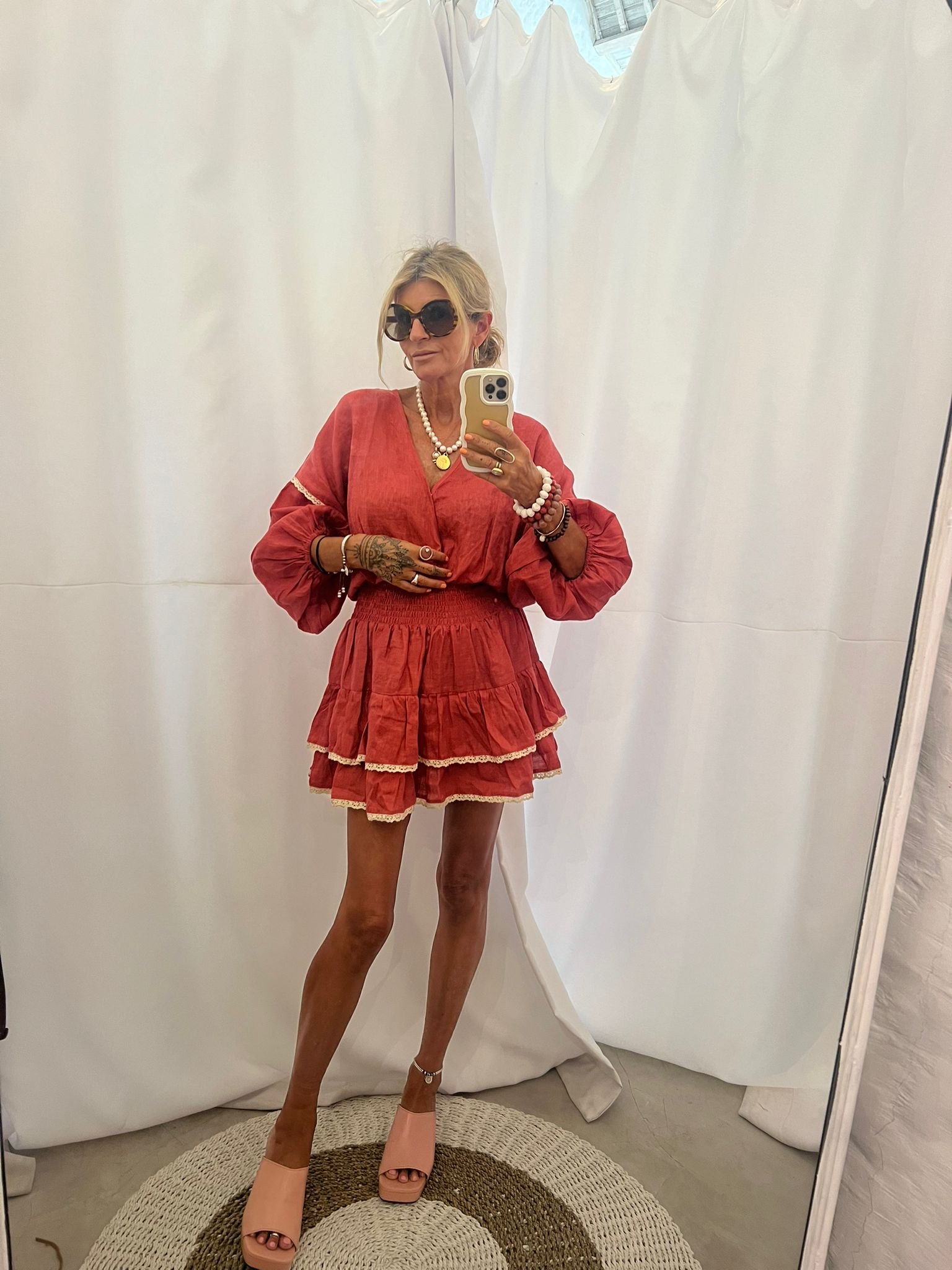 Magnolia Dress - "Coral Pink"