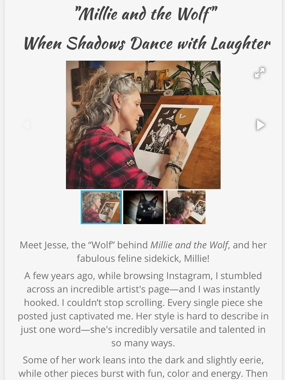 A little while ago my lovely friend Isabell from @fur_and_blade_taxidermy_ny contacted me and asked if she could add a little bit about me on her website .. I was very flattered and even more so when I read what she wrote.
Thank you soooo much for su