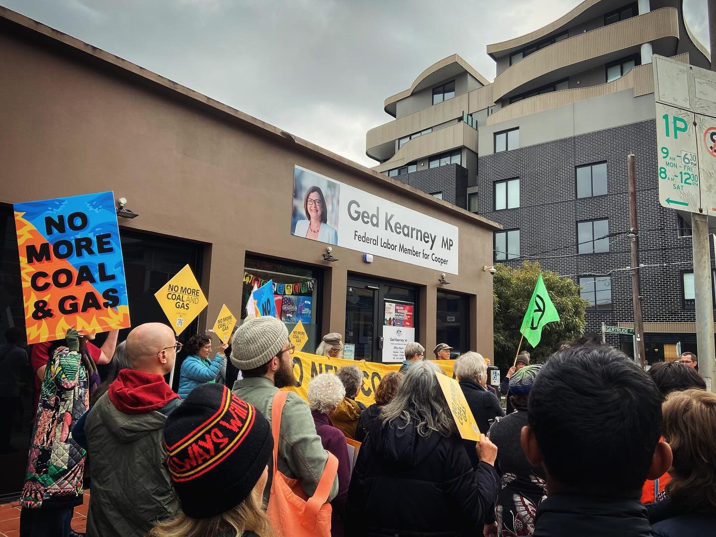 We&rsquo;re out at Labor MP offices today calling out their shocking hypocrisy. They are climate criminals. We can&rsquo;t let them get away with unlocking more fossil fuel projects while the effects of climate breakdown are already being felt in Aus