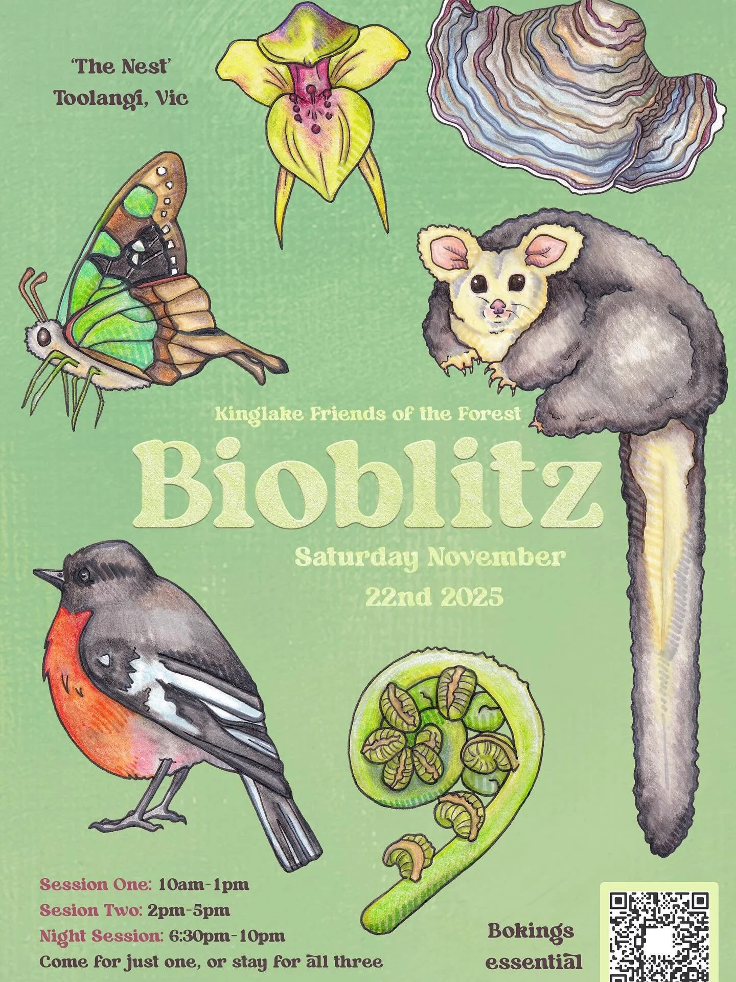 🗓️ Save the date!! We&rsquo;re thrilled to announce we&rsquo;re running a bioblitz at &ldquo;The Nest&rdquo; in Toolangi on November 22nd! 

Bookings are essential so go to the link in our bio to get your tickets!

In this forest over the past year 