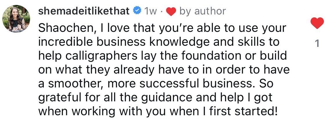 Ascent Calligraphy Business Coaching-Review7