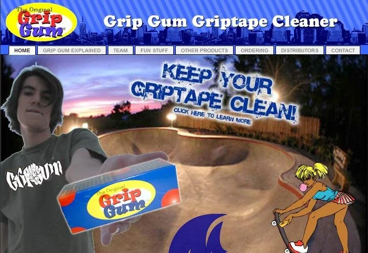 Cover page of GRIPGUM website.