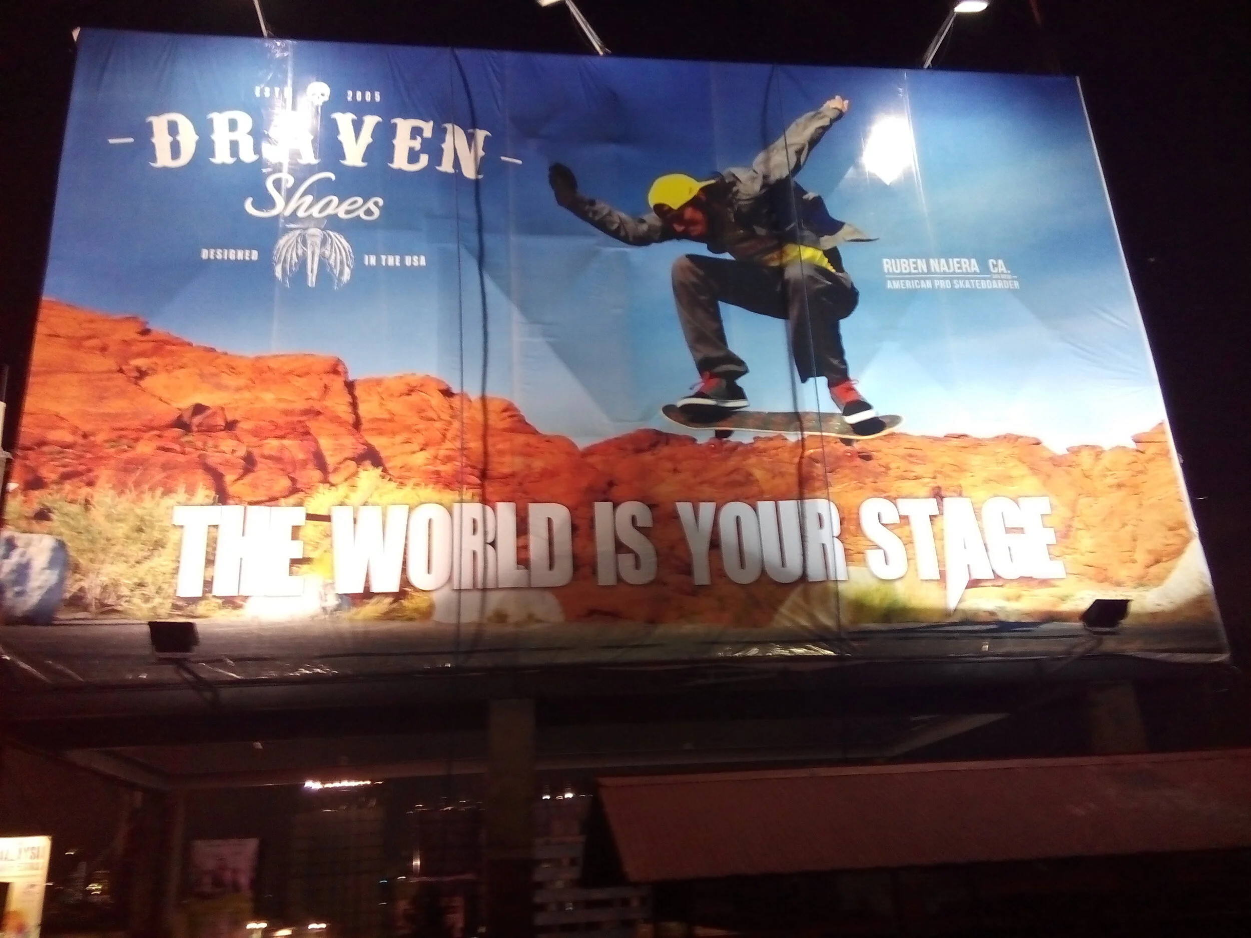 My billboard for DRAVEN footwear on EDSA highway in the Philippines.  