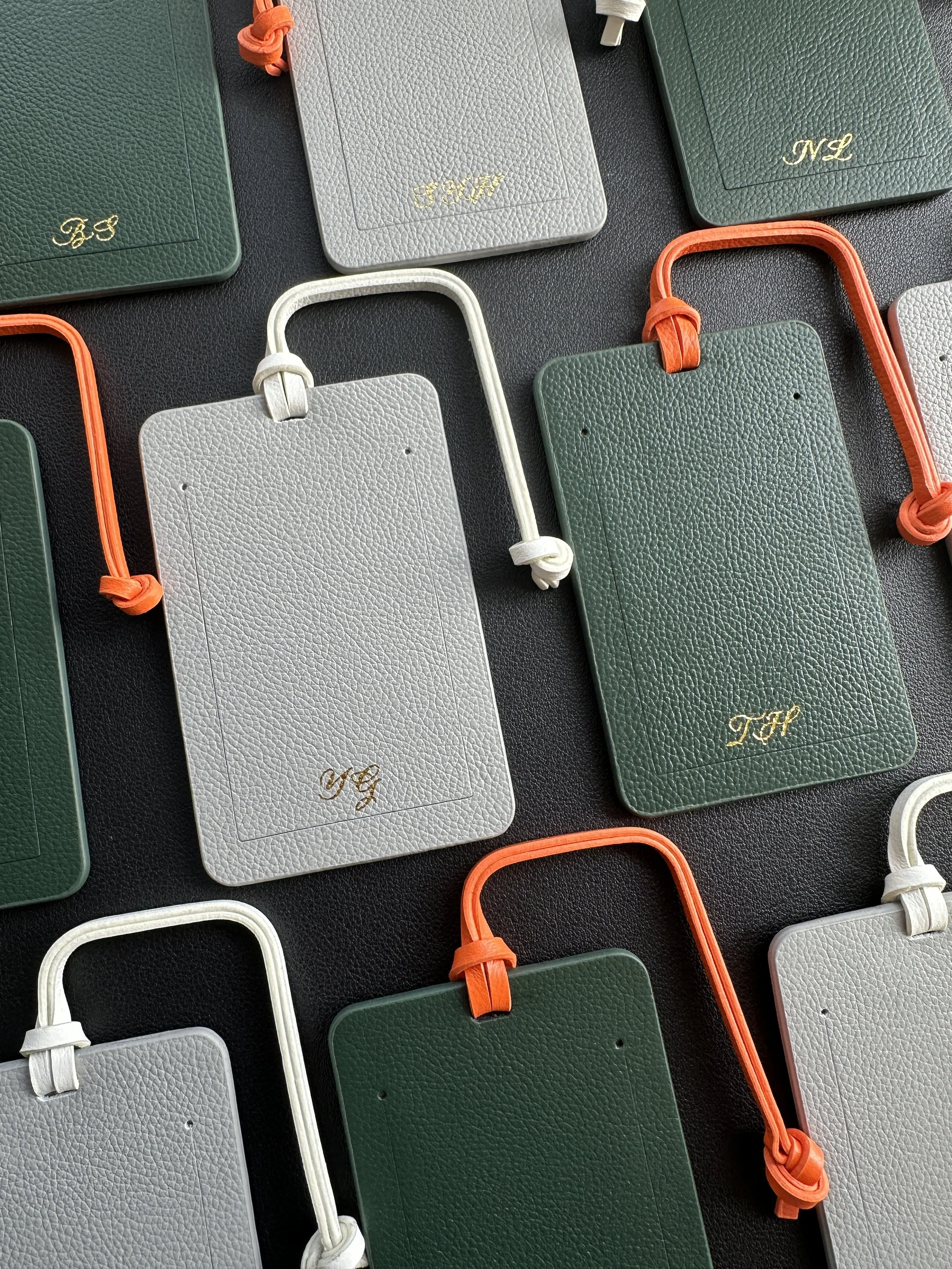 Heat Foiling Personalisation on luggage tags for The Peninsula Hong Kong