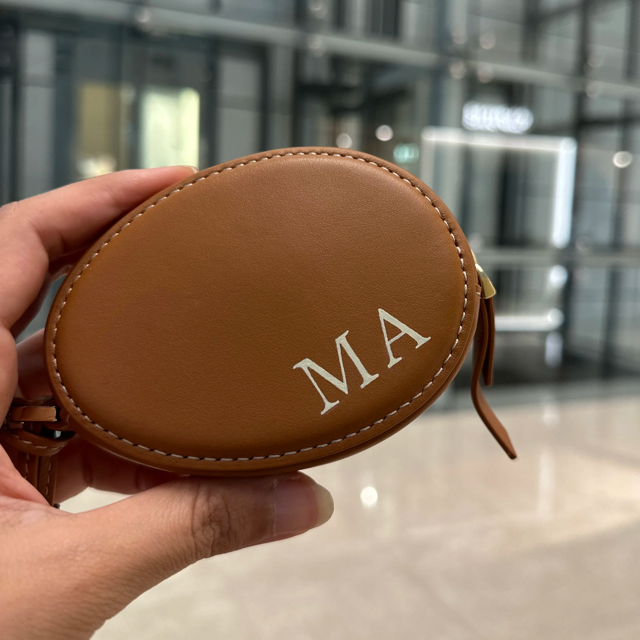 On-site Leather Painting on Bag Charms for Cafune Hong Kong pop up at IFC