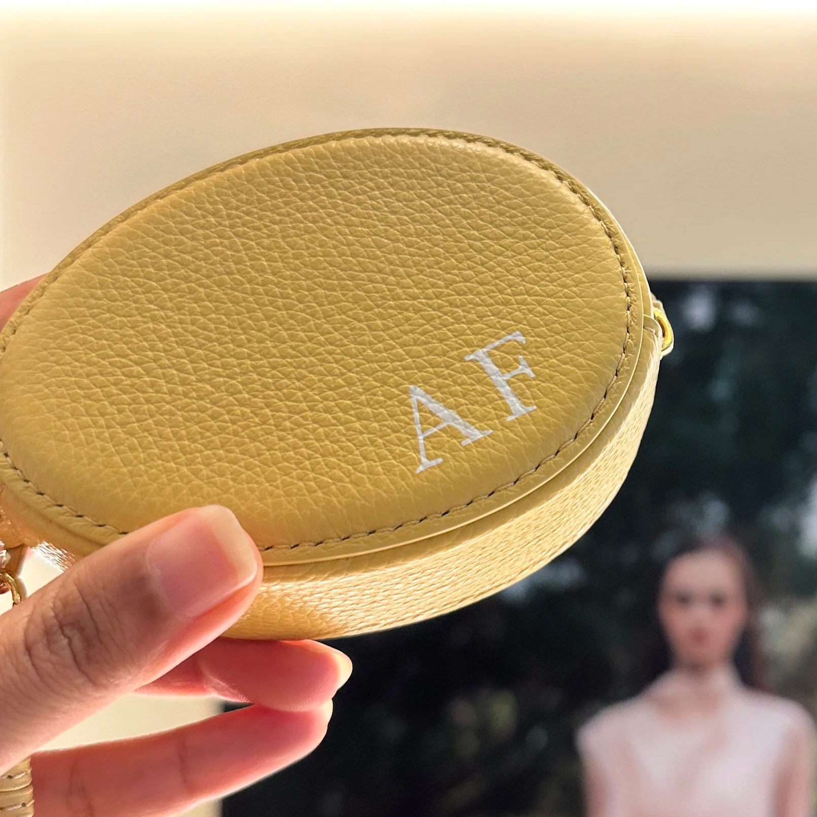 Personalised Leather Painting for Cafune by Hong Kong Artist