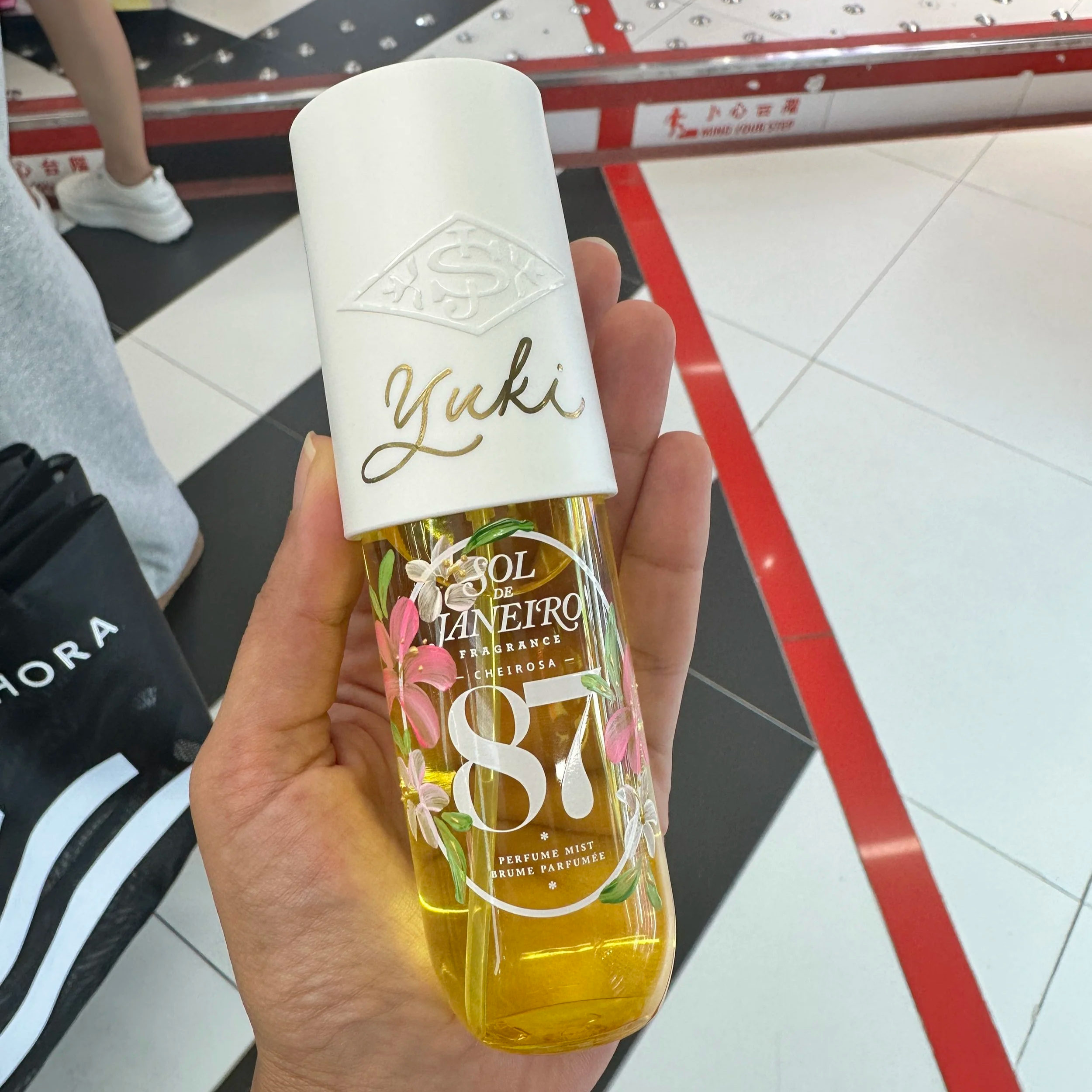 Floral painting on product hong kong artist
