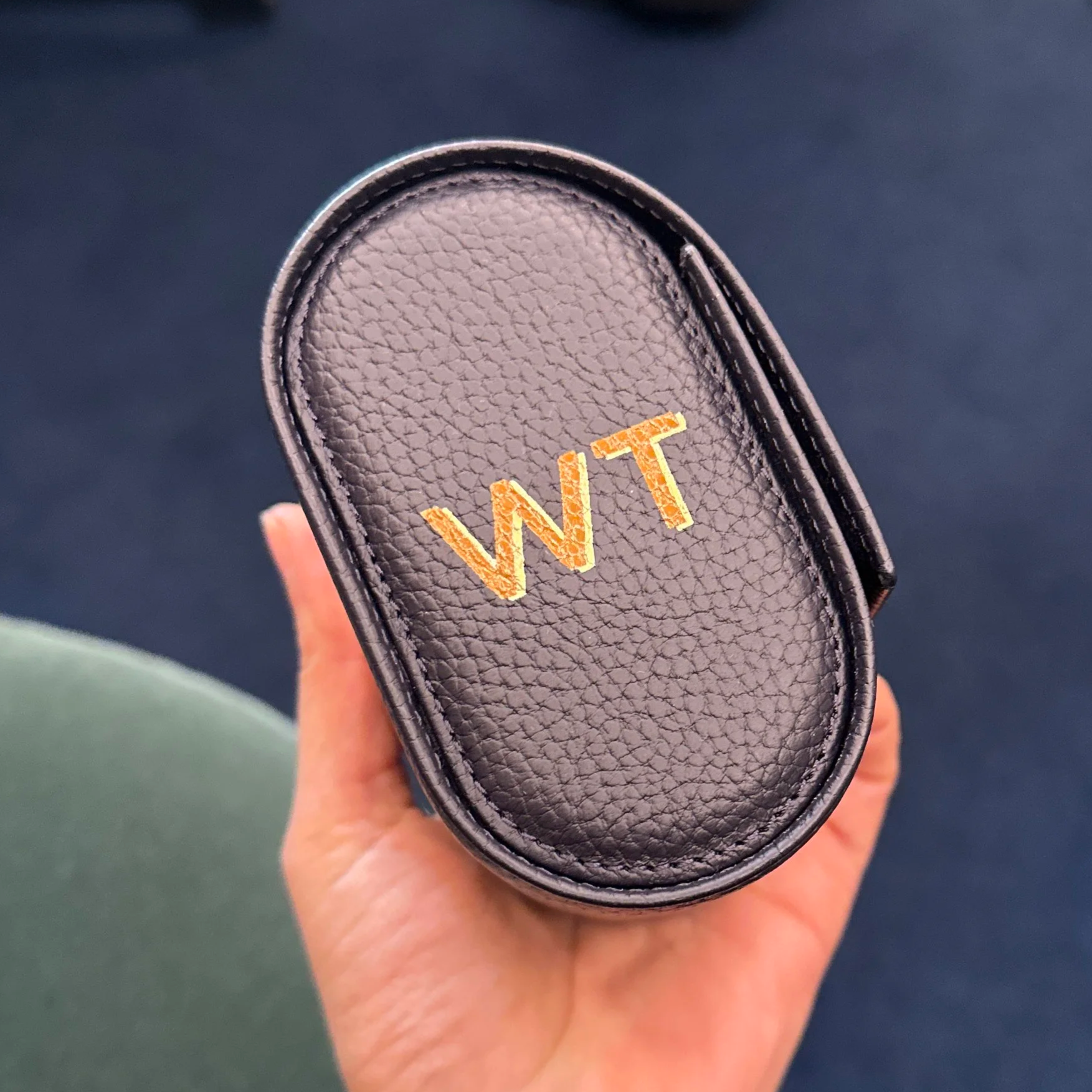 On-site Monogram Leather Painting on Watch Rolls for Gerard Charles in Hong Kong