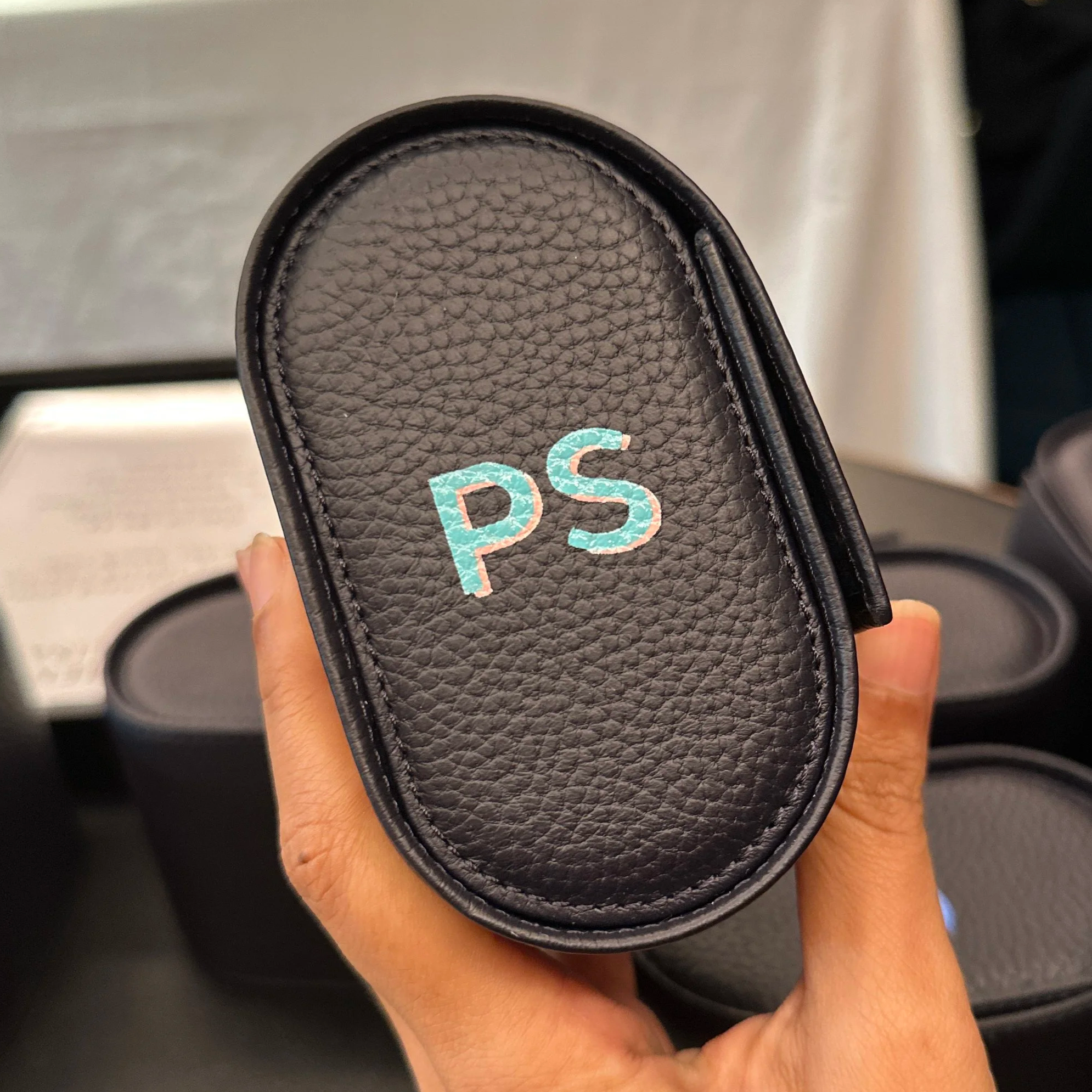 On-site Monogram Leather Painting on Watch Rolls for Gerard Charles in Hong Kong