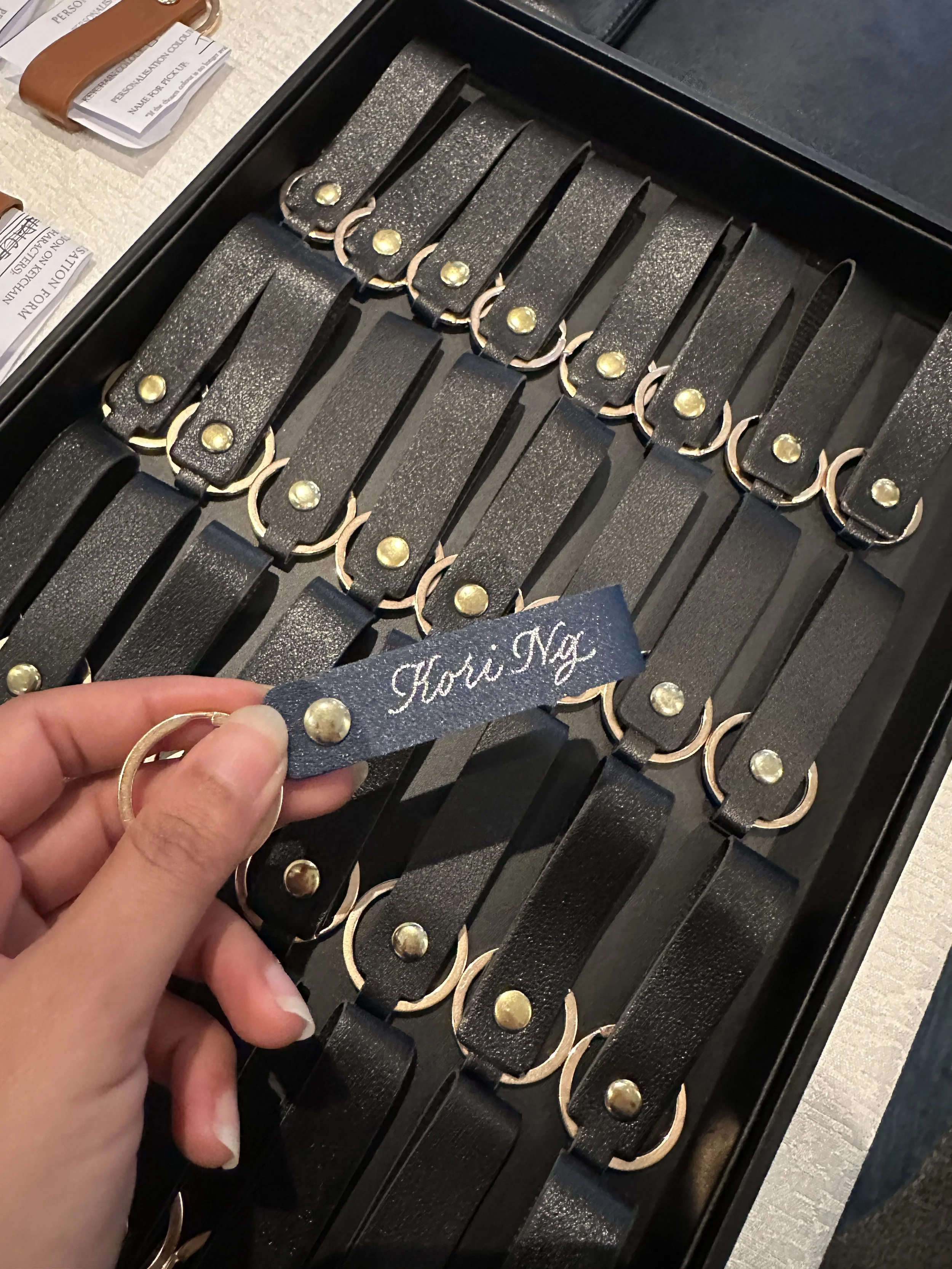 On-Site Heat Foiling on Keychain giveaway for BNP Paribas Hong Kong