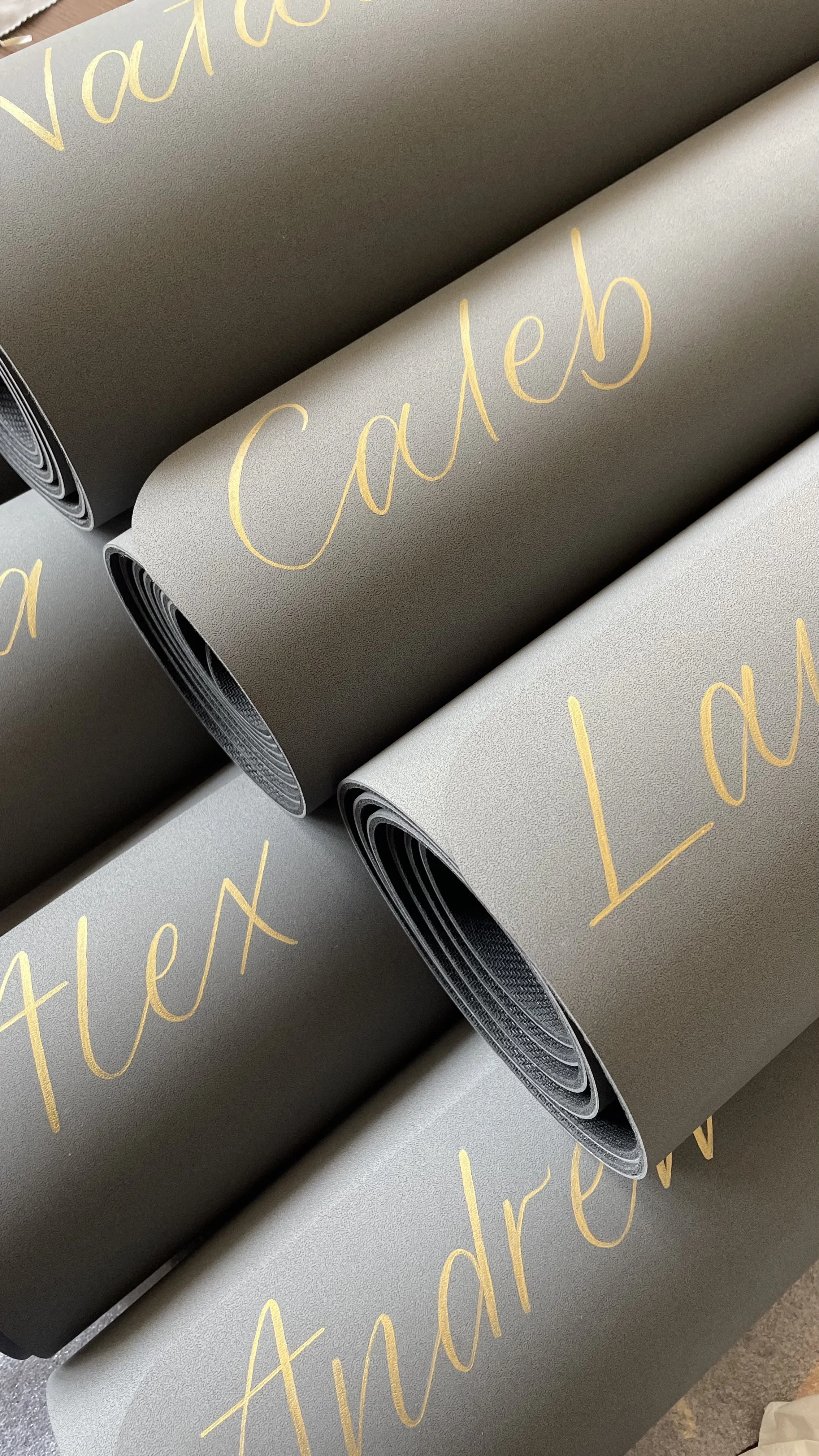 hong kong calligraphy on yoga mats influencer gifts