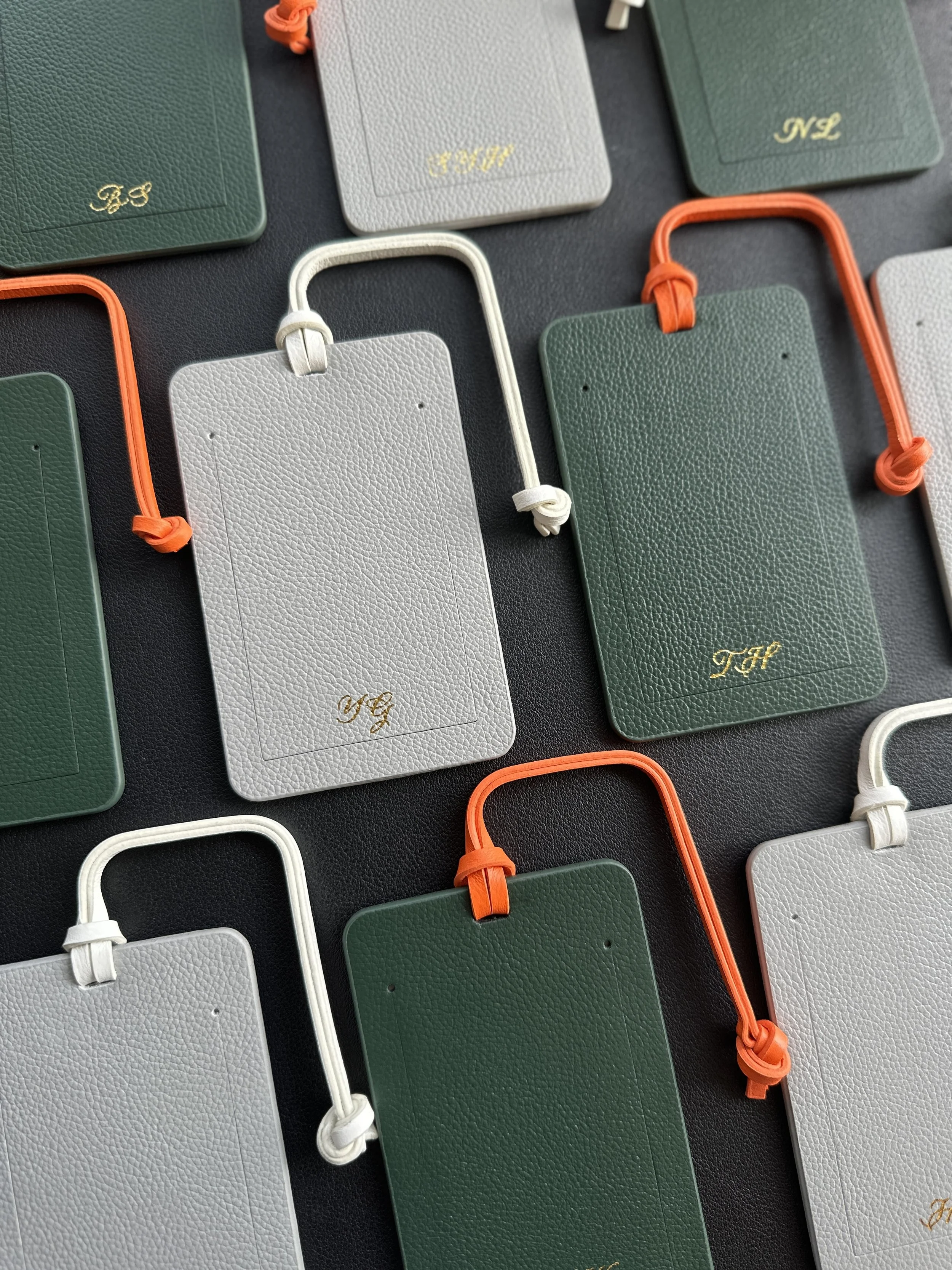 Heat Foiling Personalisation on luggage tags for The Peninsula Hong Kong