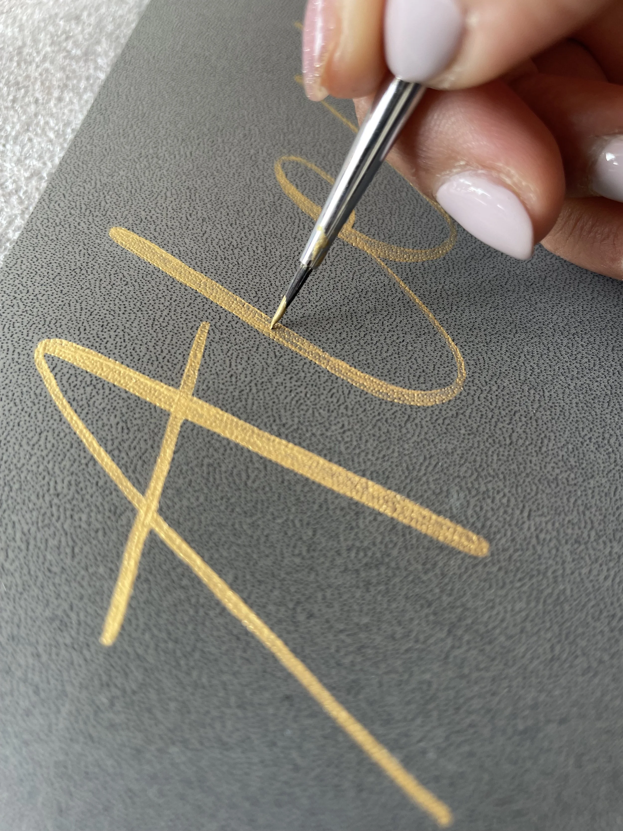 hong kong painted names on yoga mats calligraphy