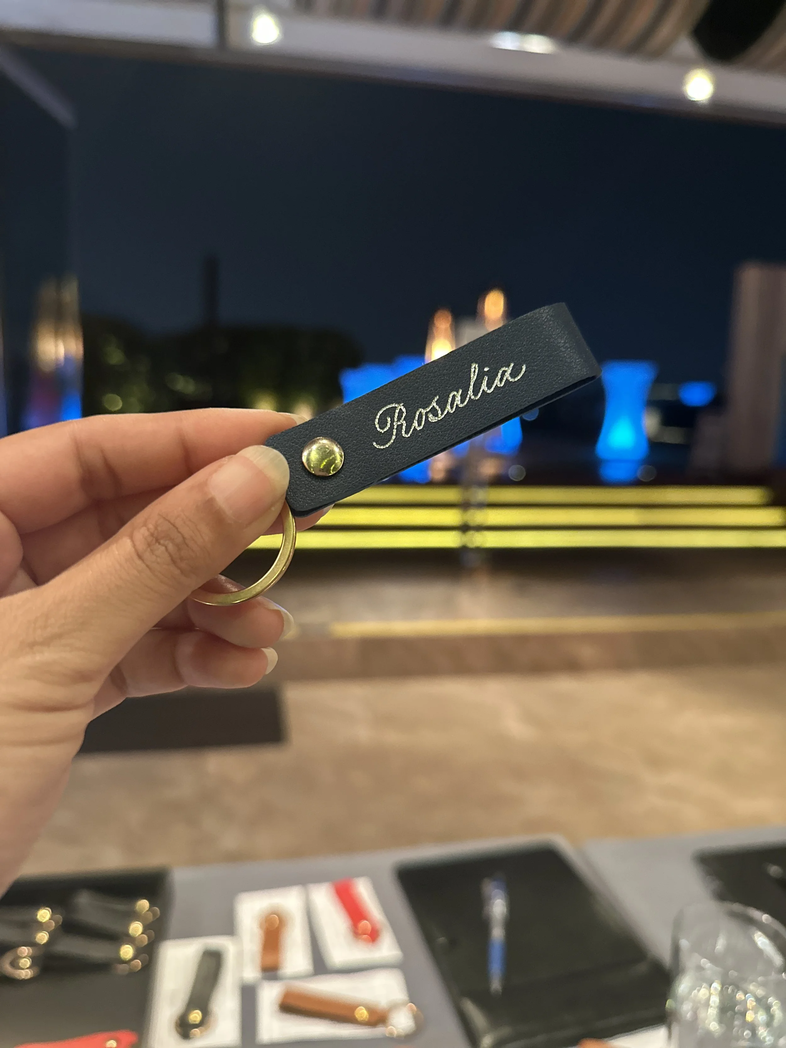 On-Site Heat Foiling on Keychain giveaway for BNP Paribas Hong Kong