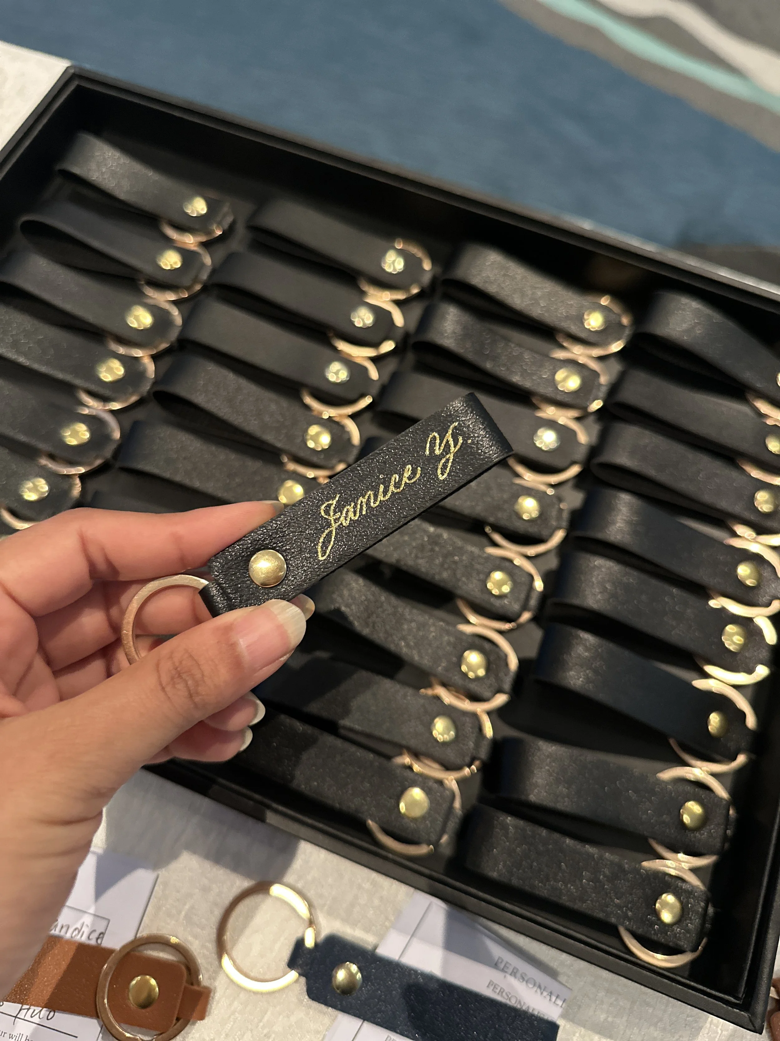 On-Site Heat Foiling on Keychain giveaway for BNP Paribas Hong Kong